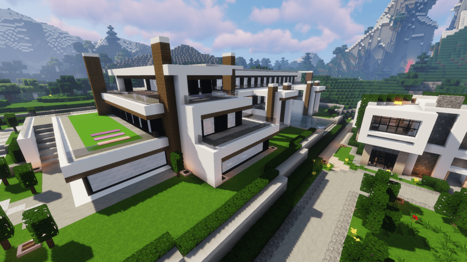 Minecraft Modern House Wallpapers Wallpaper Cave