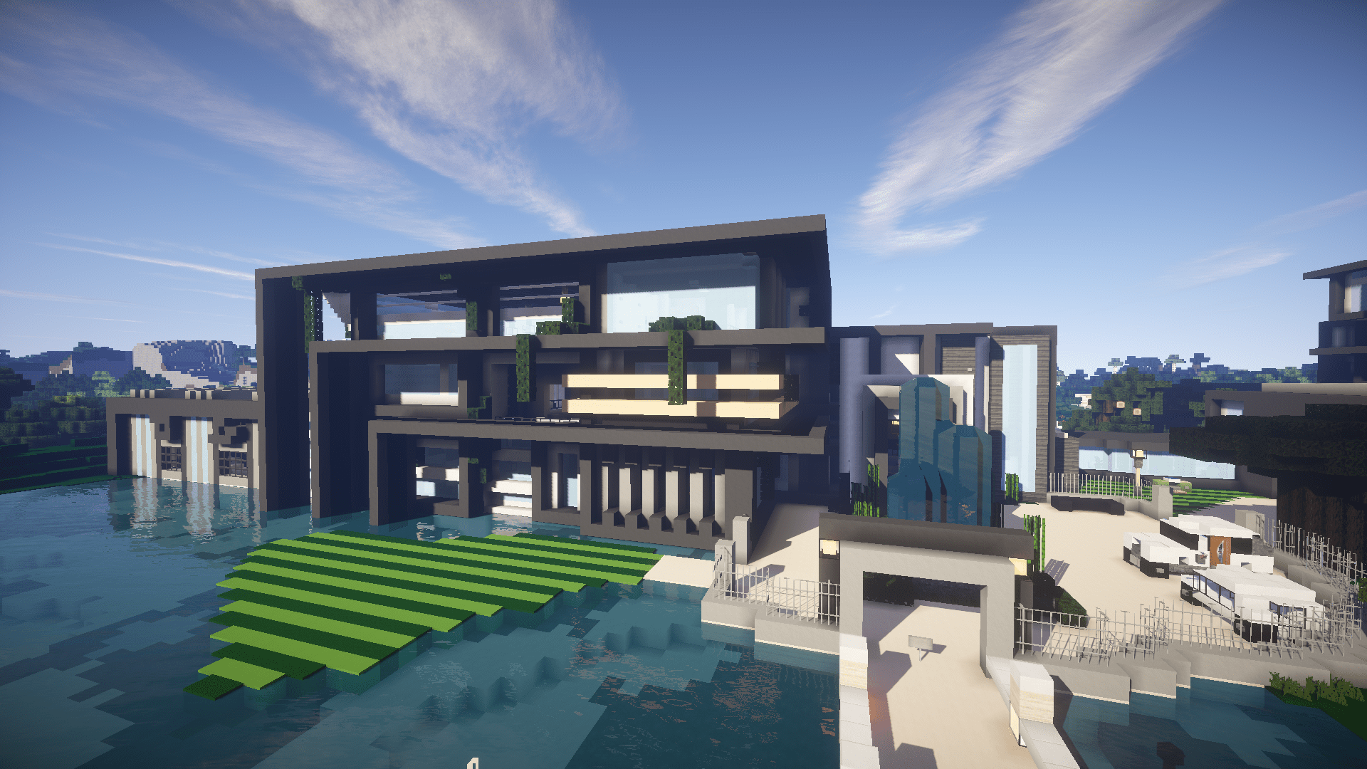 Minecraft Modern House Wallpapers Wallpaper Cave