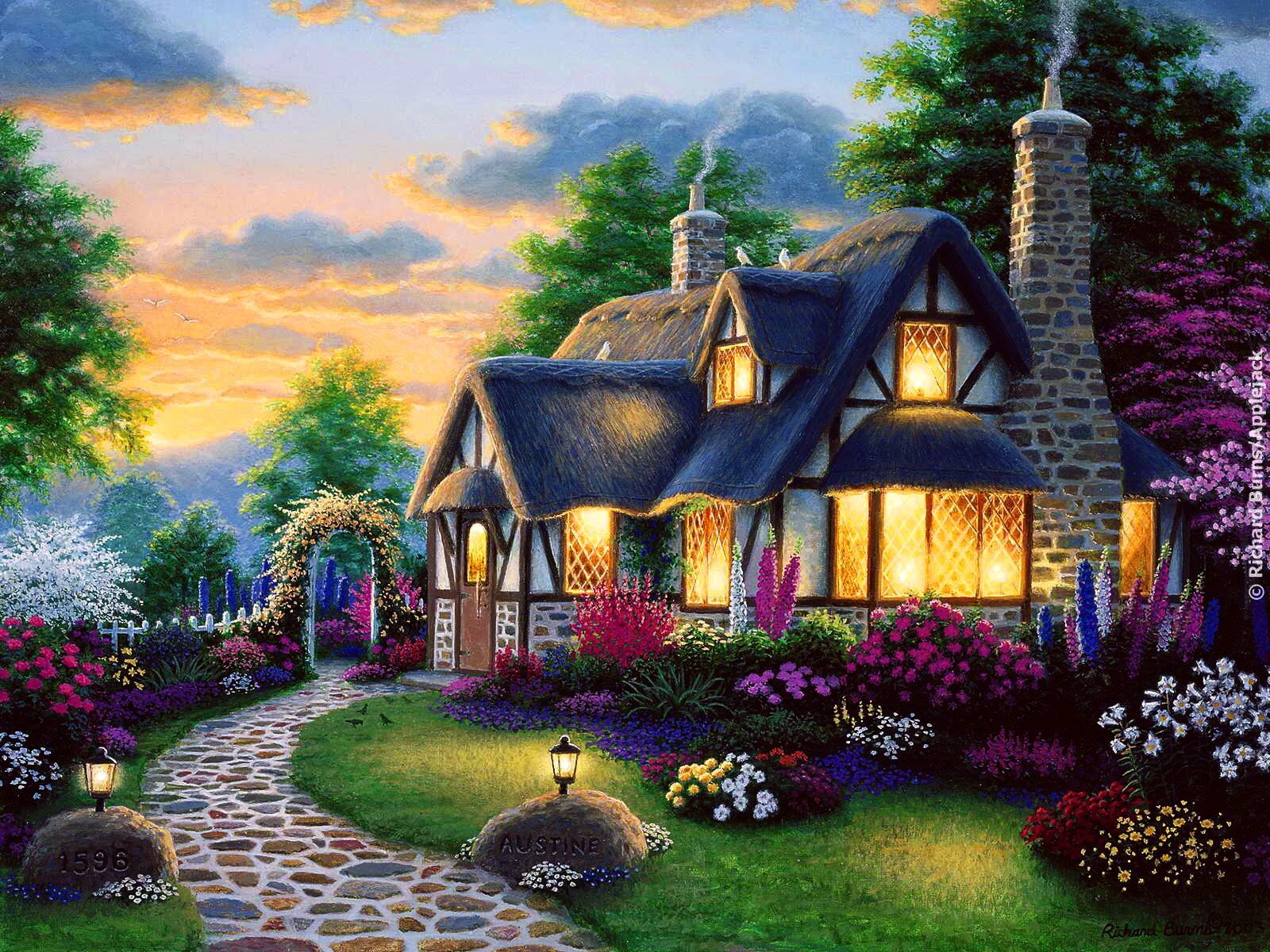 Pretty Countryside Cottage Wallpapers Wallpaper Cave