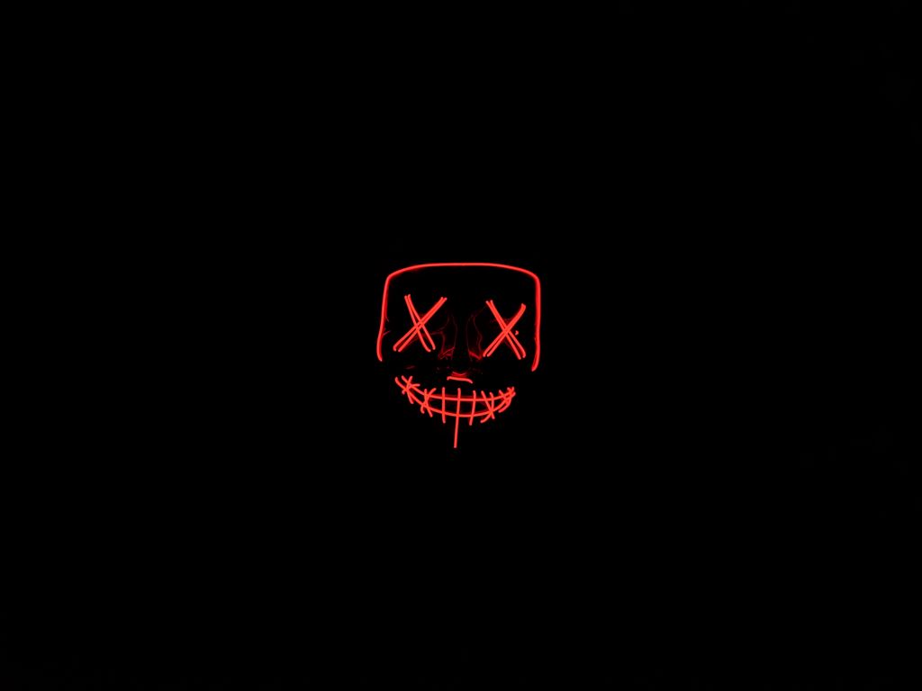Red Neon Mask Wallpapers Wallpaper Cave