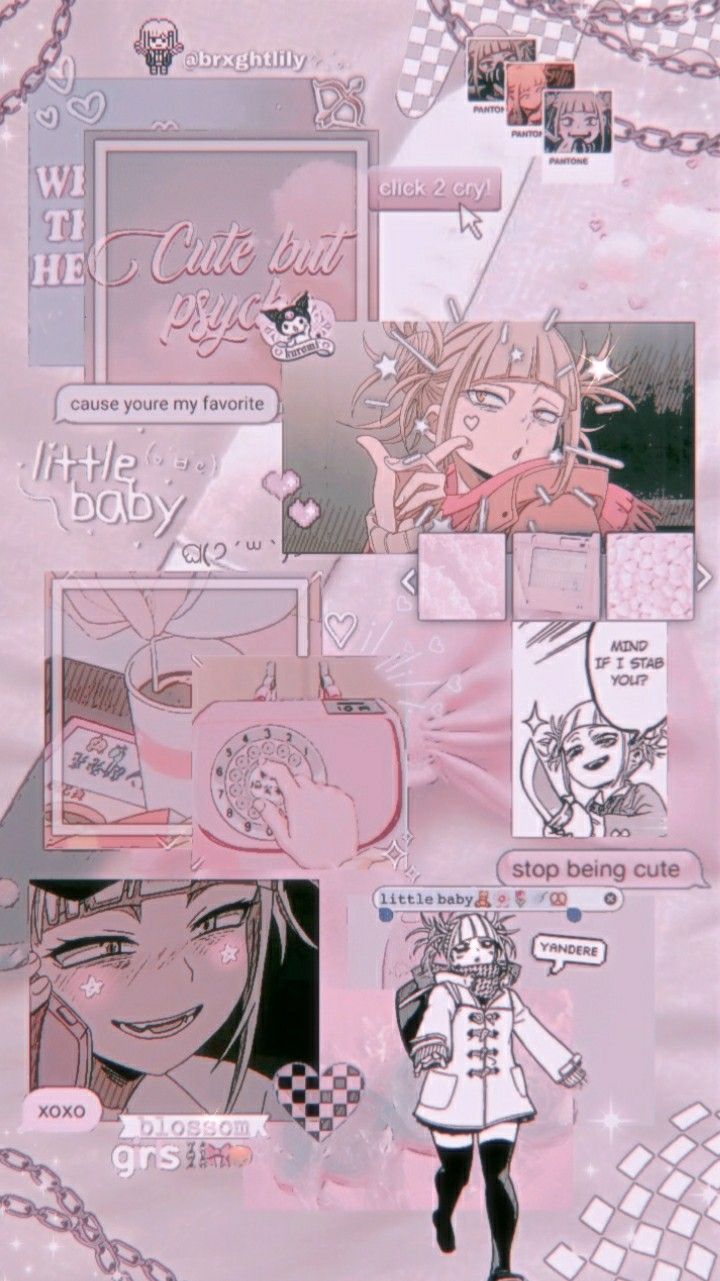 Pink Anime Collage Wallpapers Wallpaper Cave