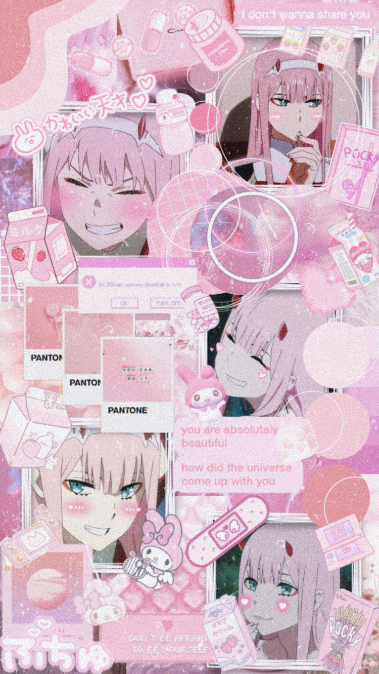Pink Anime Collage Wallpapers Wallpaper Cave