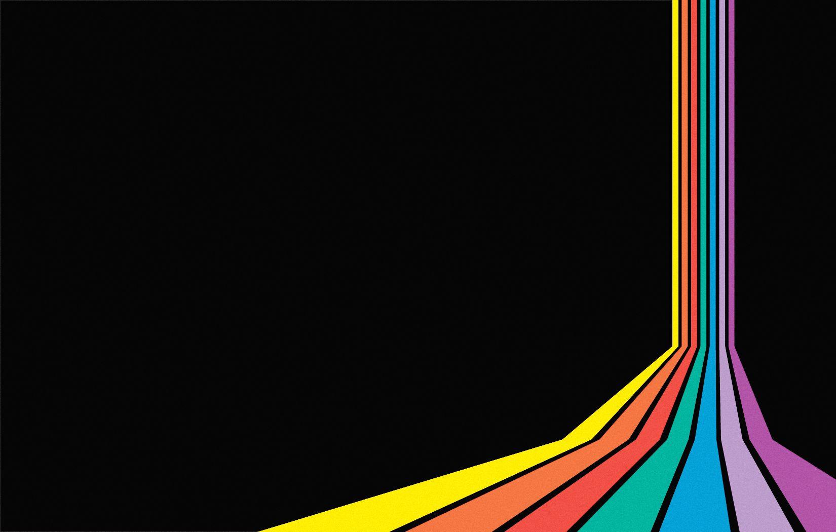 Rainbow Black Wallpapers Wallpaper Cave