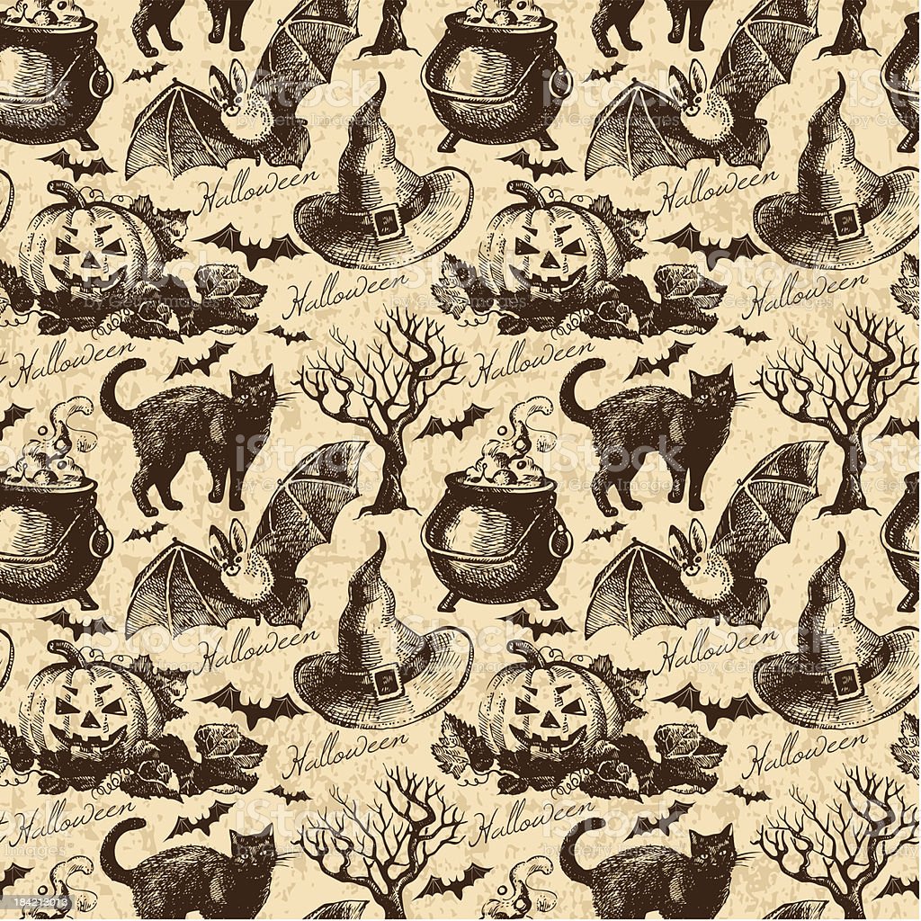 Vintage Halloween Art Wallpapers Wallpaper Cave