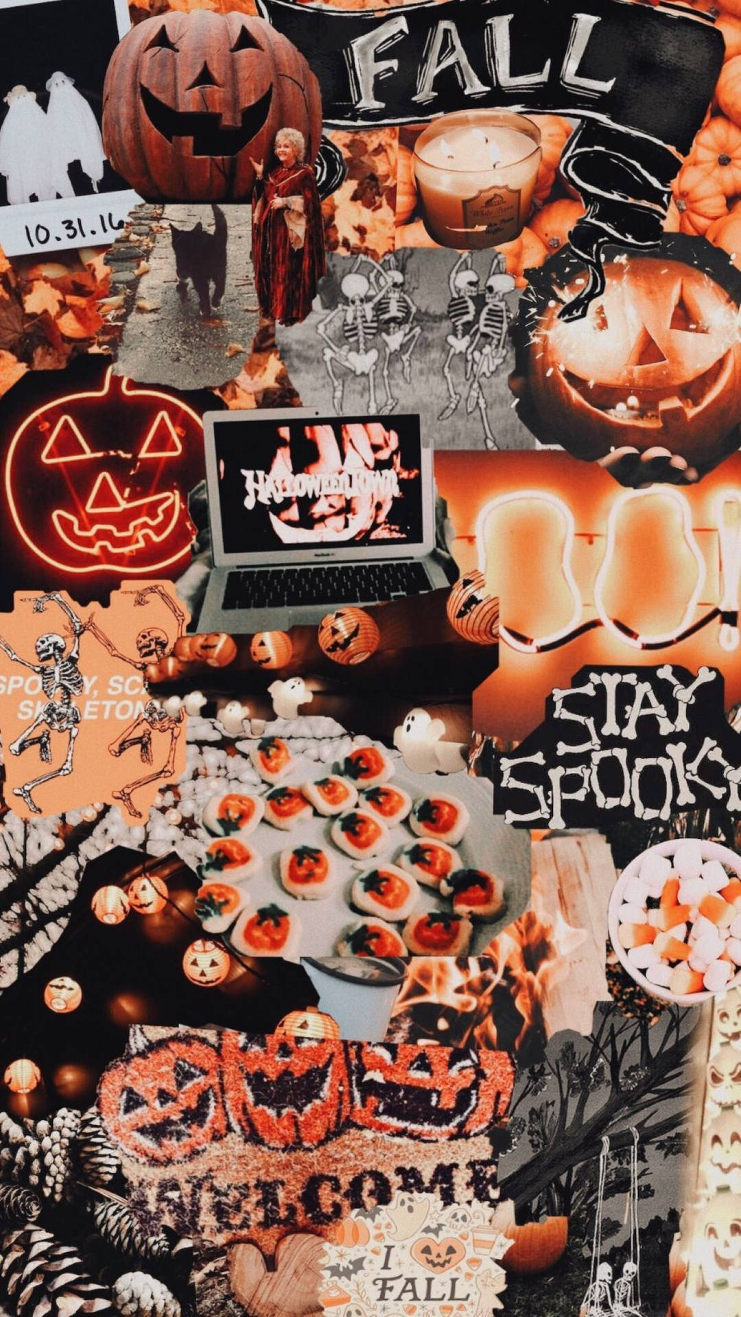 Collage Halloween Preppy Wallpapers Wallpaper Cave