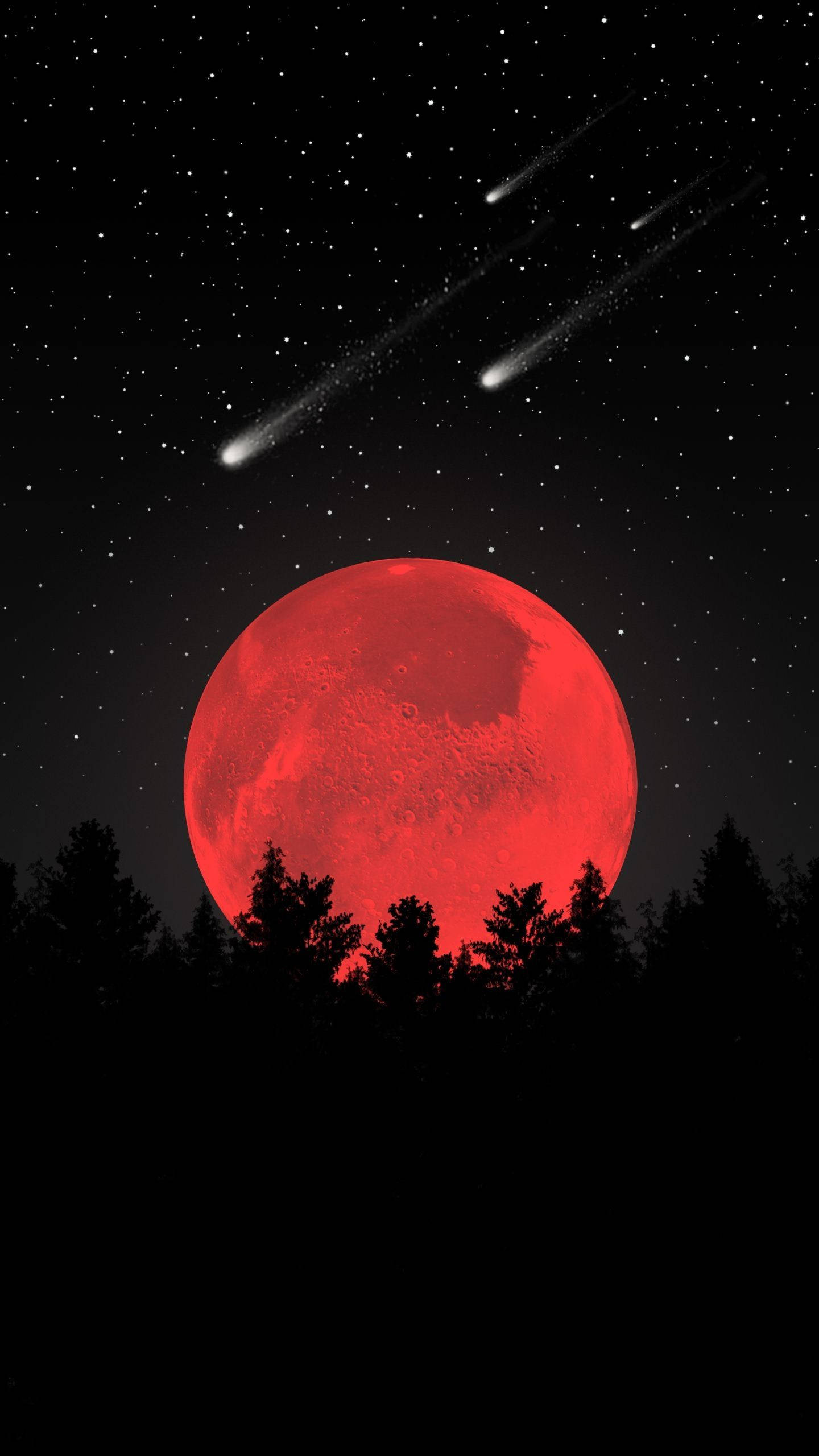 Red Aesthetic Moon Wallpapers Wallpaper Cave