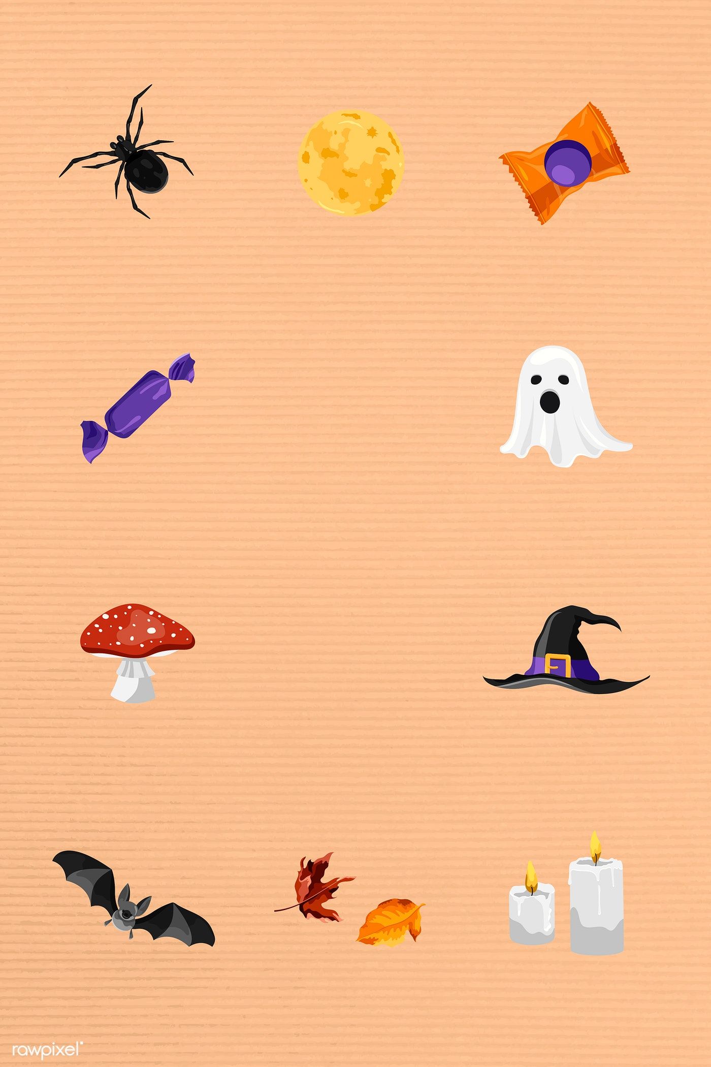 Pastel Orange Halloween Wallpapers Wallpaper Cave