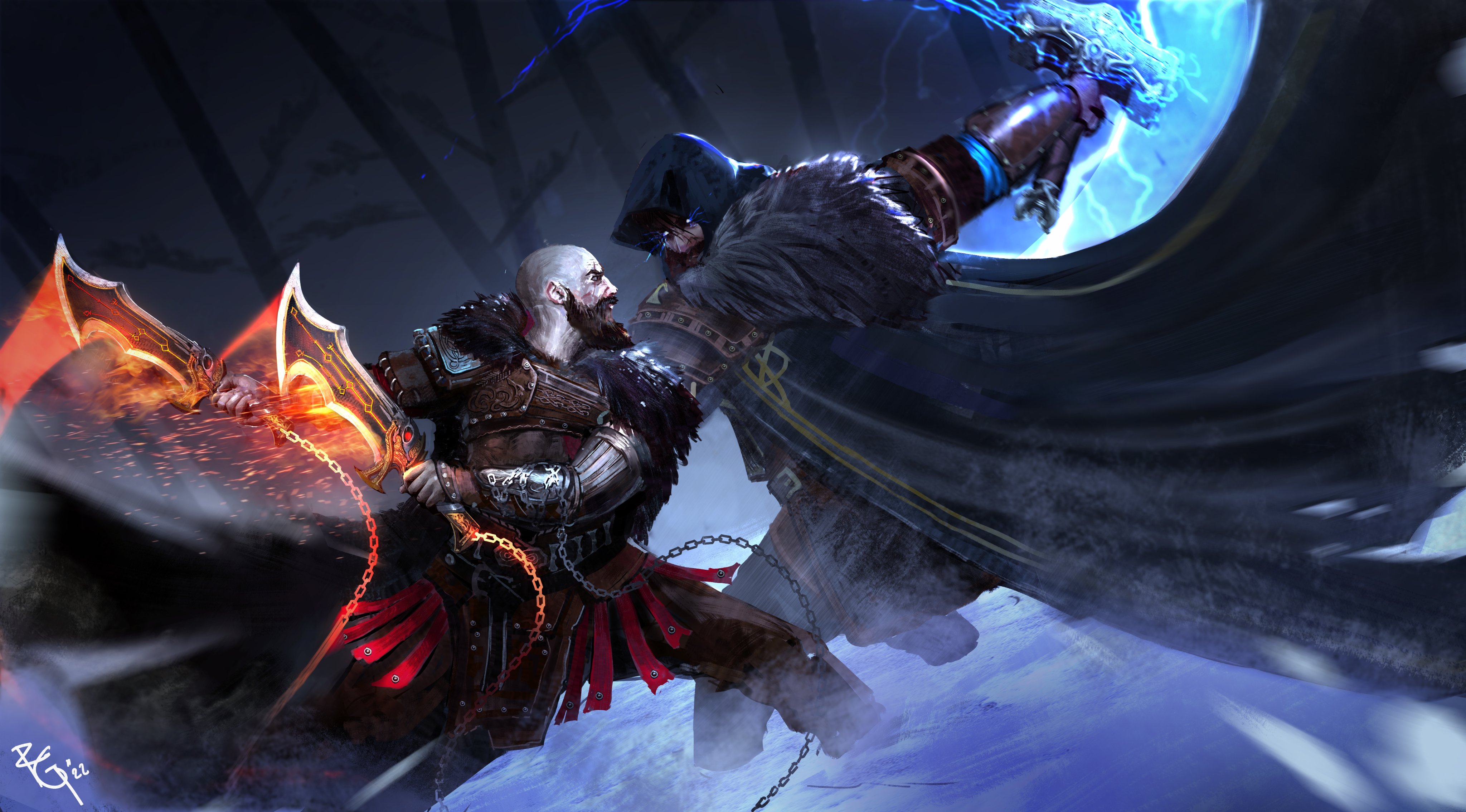 Thor Vs Kratos Wallpapers Wallpaper Cave