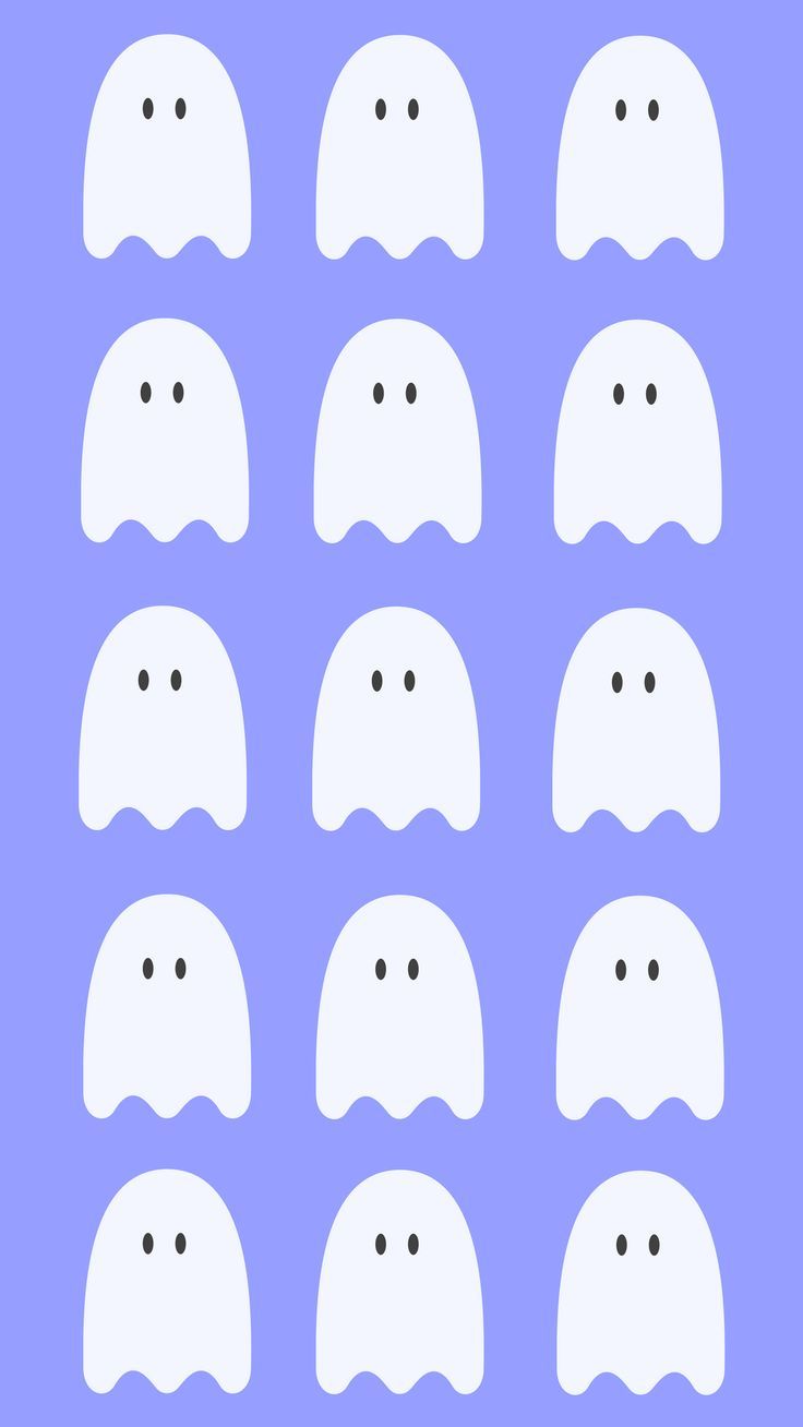 Blue And White Cute Halloween Wallpapers Wallpaper Cave