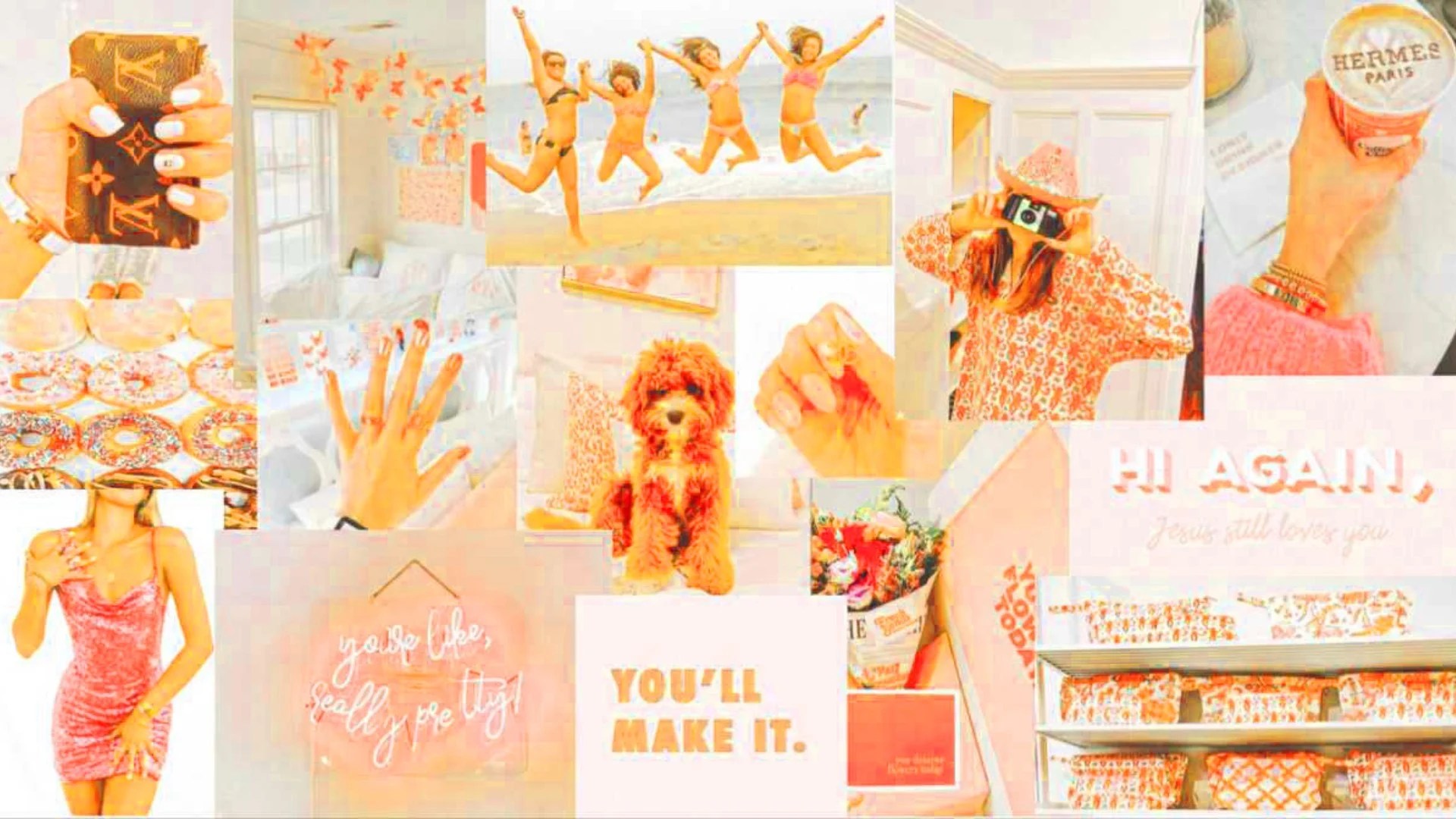 Preppy Orange Wallpapers Wallpaper Cave