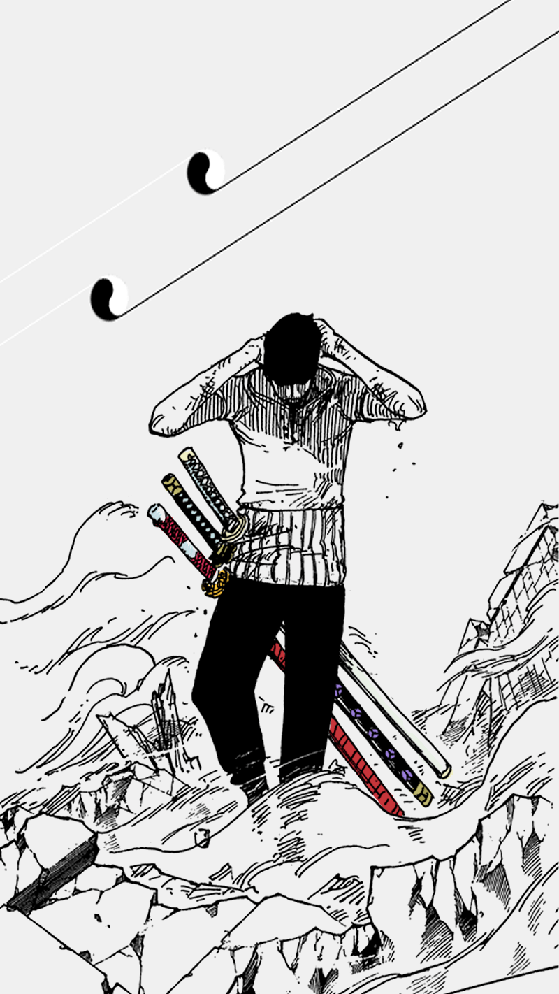 Zoro Black And White Wallpapers Wallpaper Cave