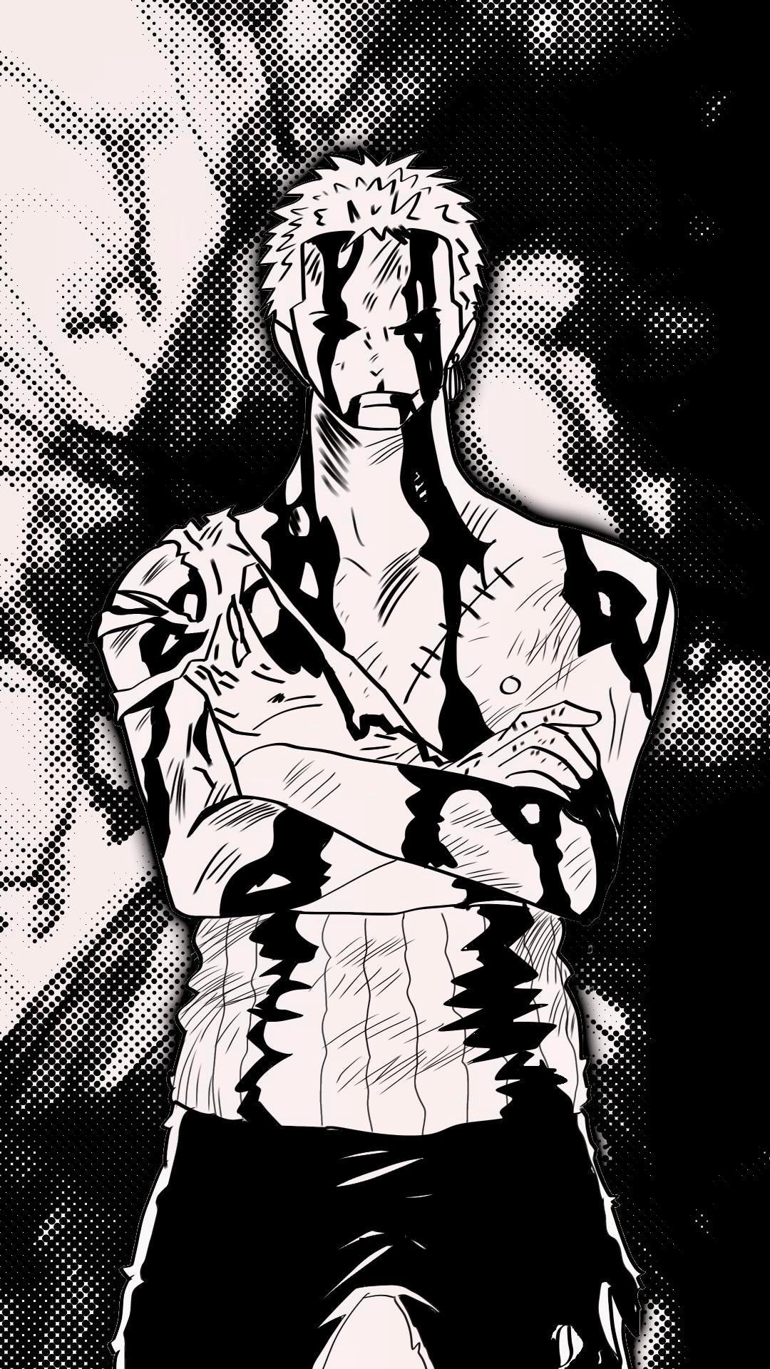 Zoro Black And White Wallpapers Wallpaper Cave