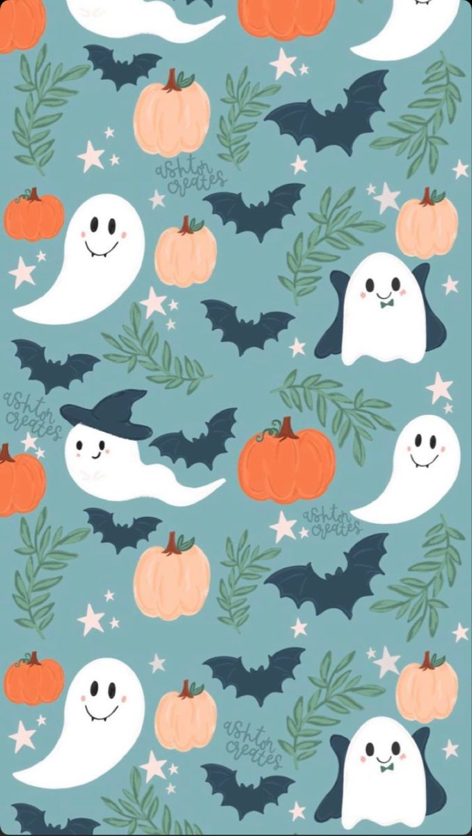 Preppy Green Halloween Wallpapers Wallpaper Cave