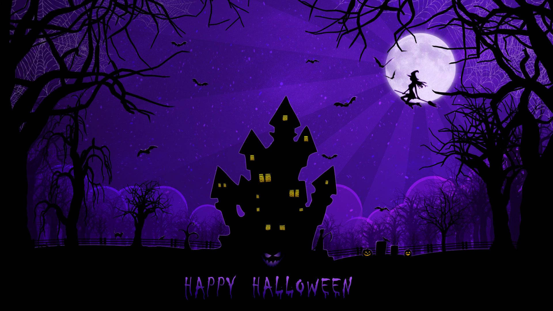 Happy Halloween Purple Wallpapers Wallpaper Cave