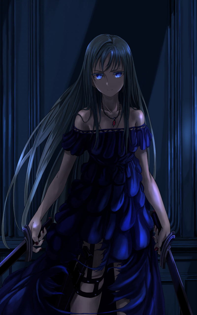 Anime Black Blue Wallpapers Wallpaper Cave