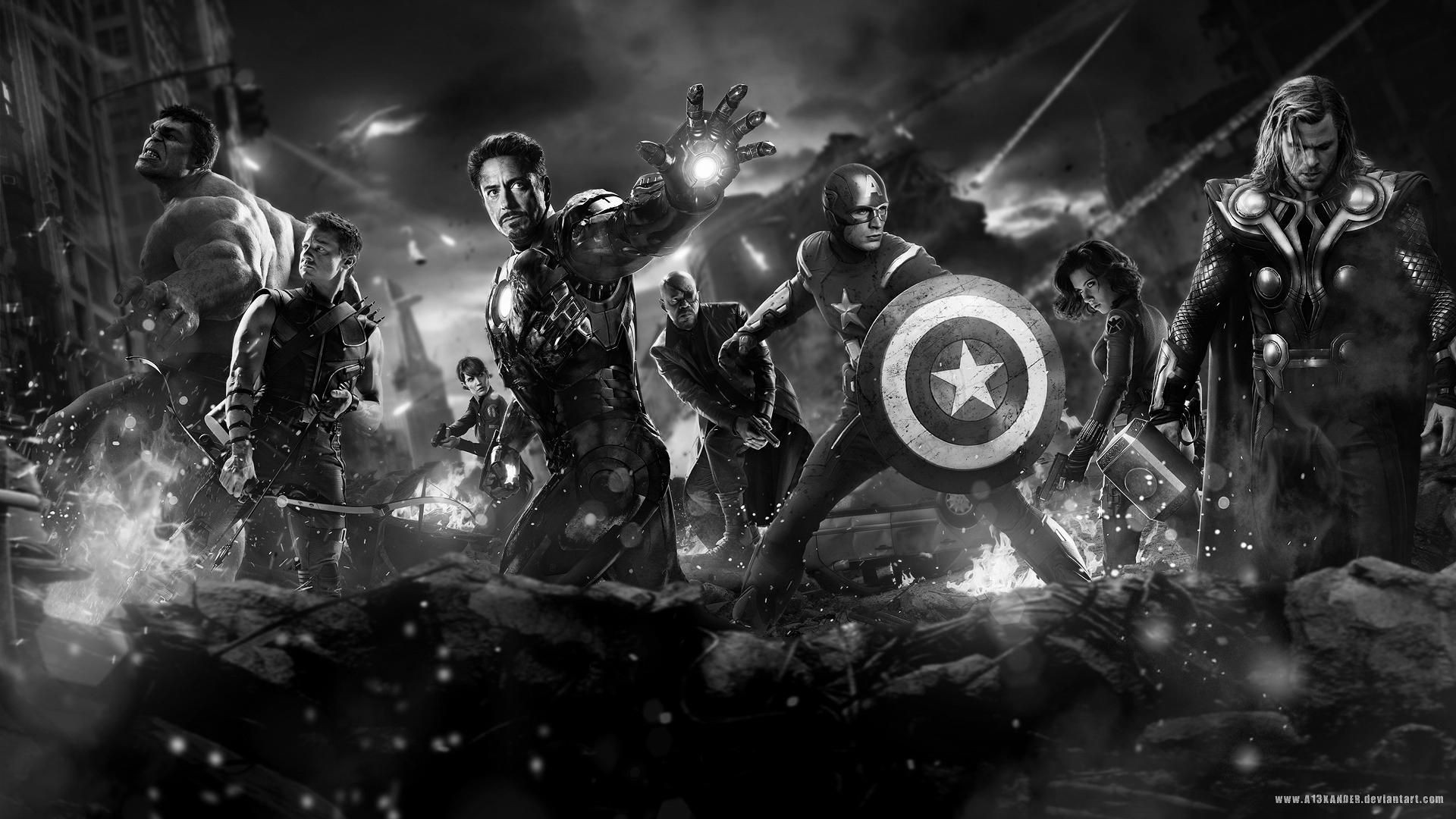 Black And White Marvel Wallpapers Wallpaper Cave