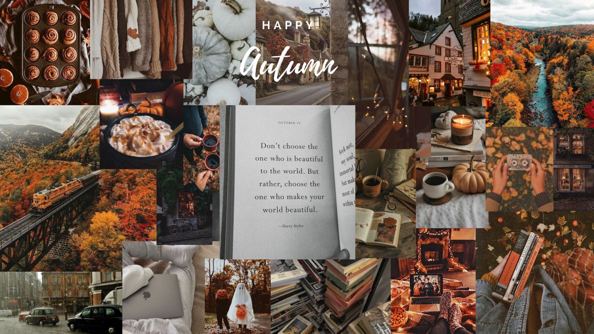 Autumn Aesthetic Computer Wallpapers Wallpaper Cave