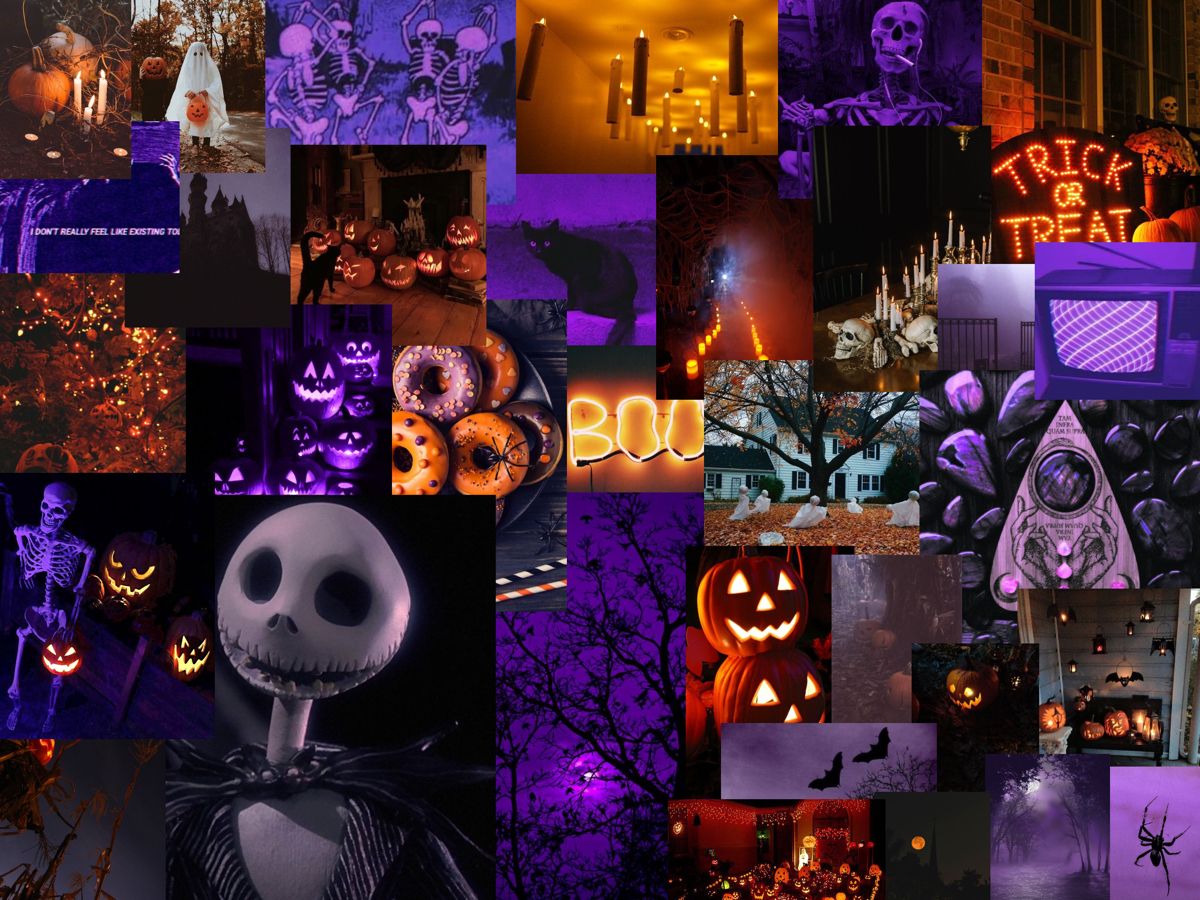 Halloween Purple And Orange Wallpapers Wallpaper Cave