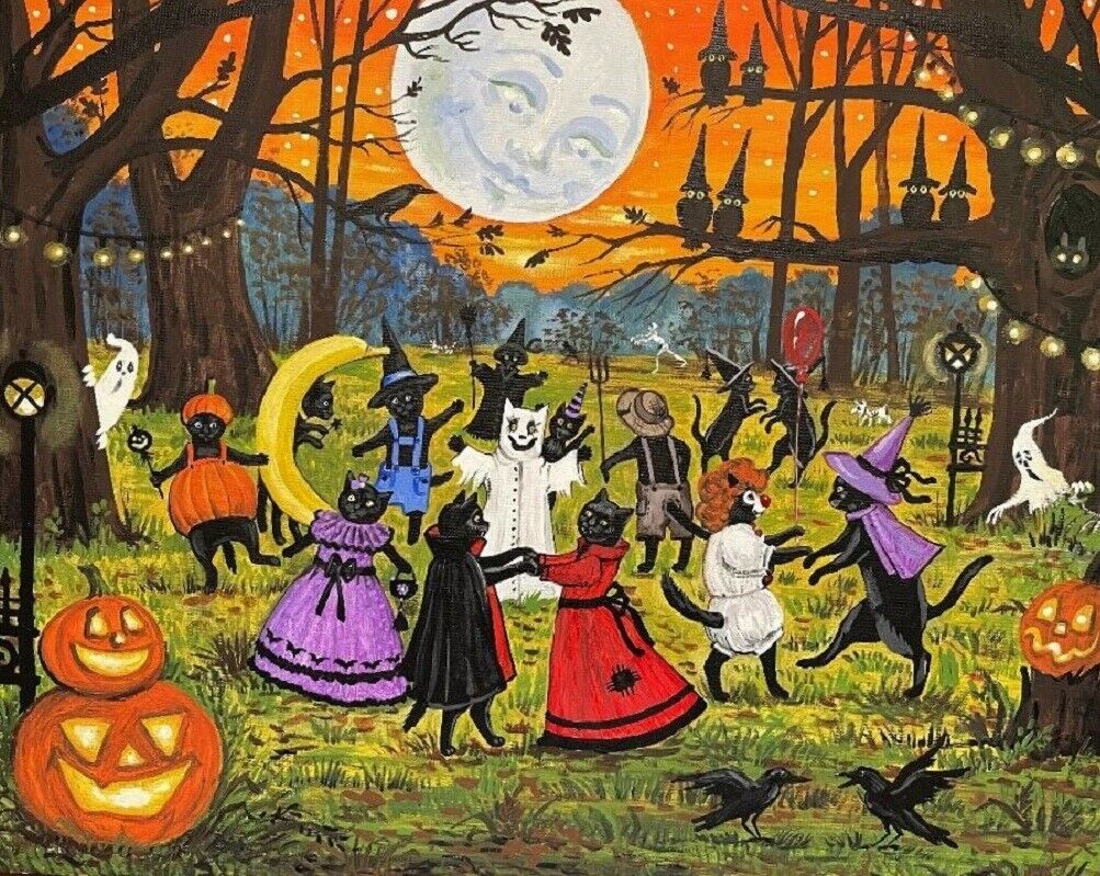 Vintage Halloween Art Wallpapers Wallpaper Cave