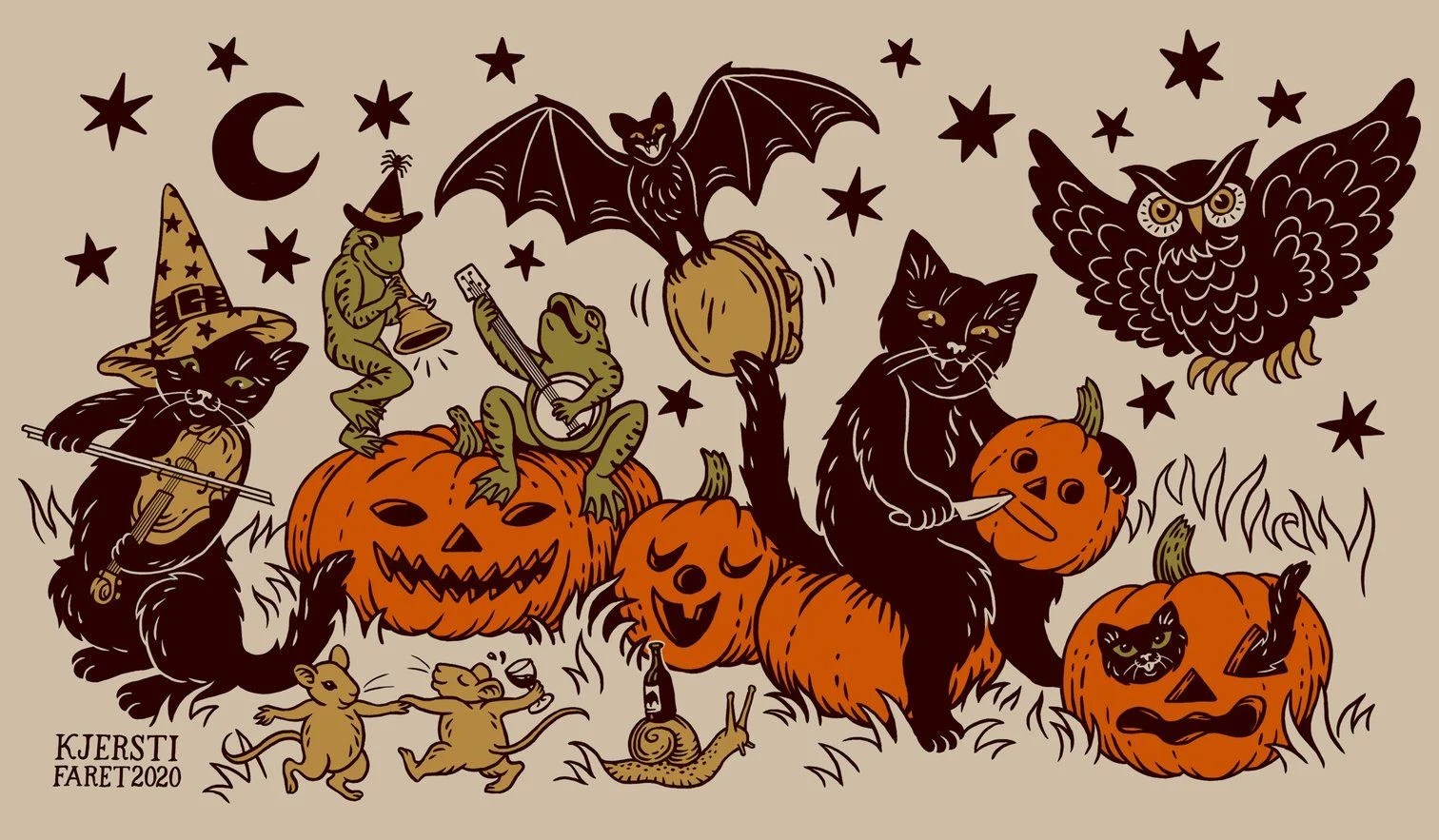 Halloween Vintage Desktop Wallpapers Wallpaper Cave
