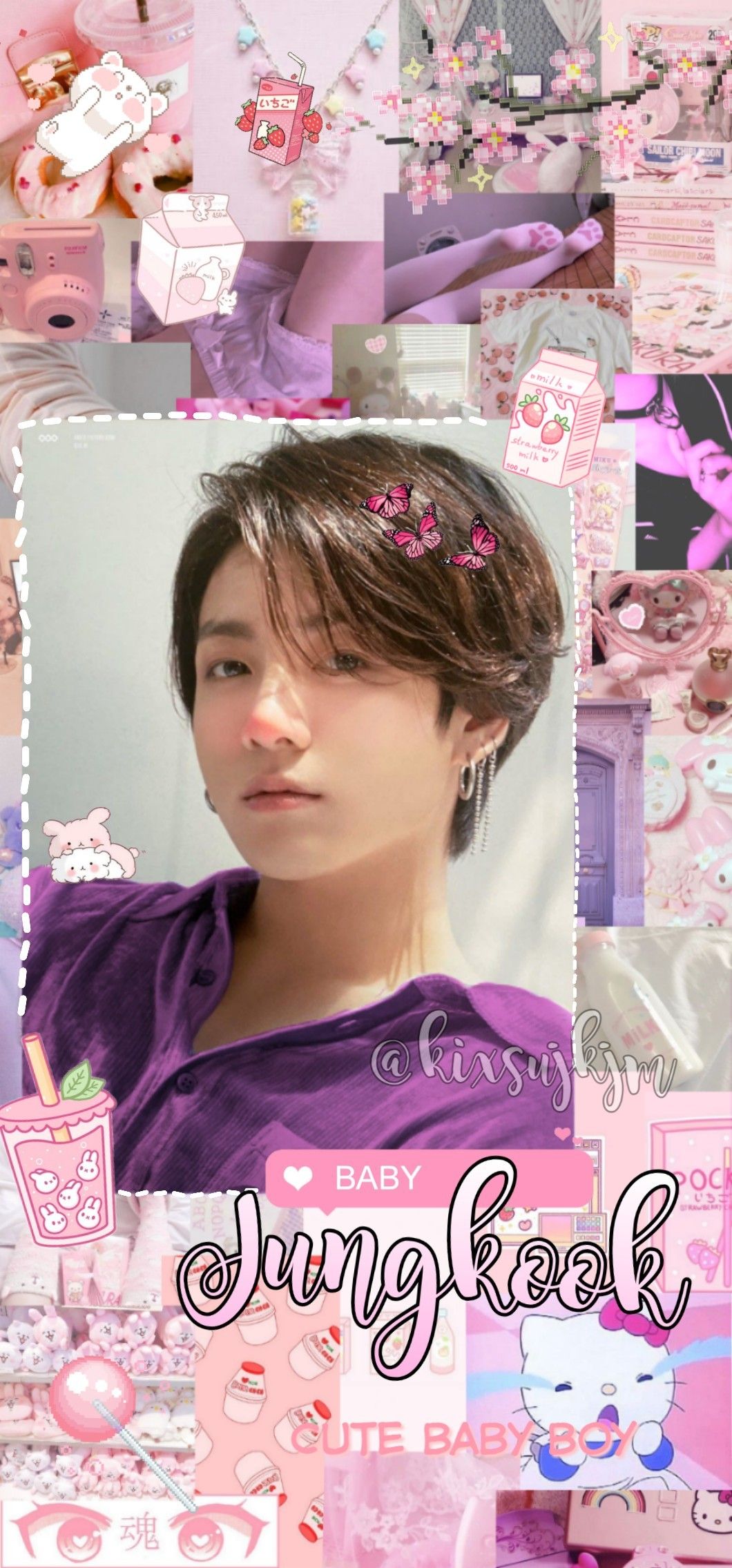 Jungkook BTS Pink Aesthetic Wallpapers Wallpaper Cave