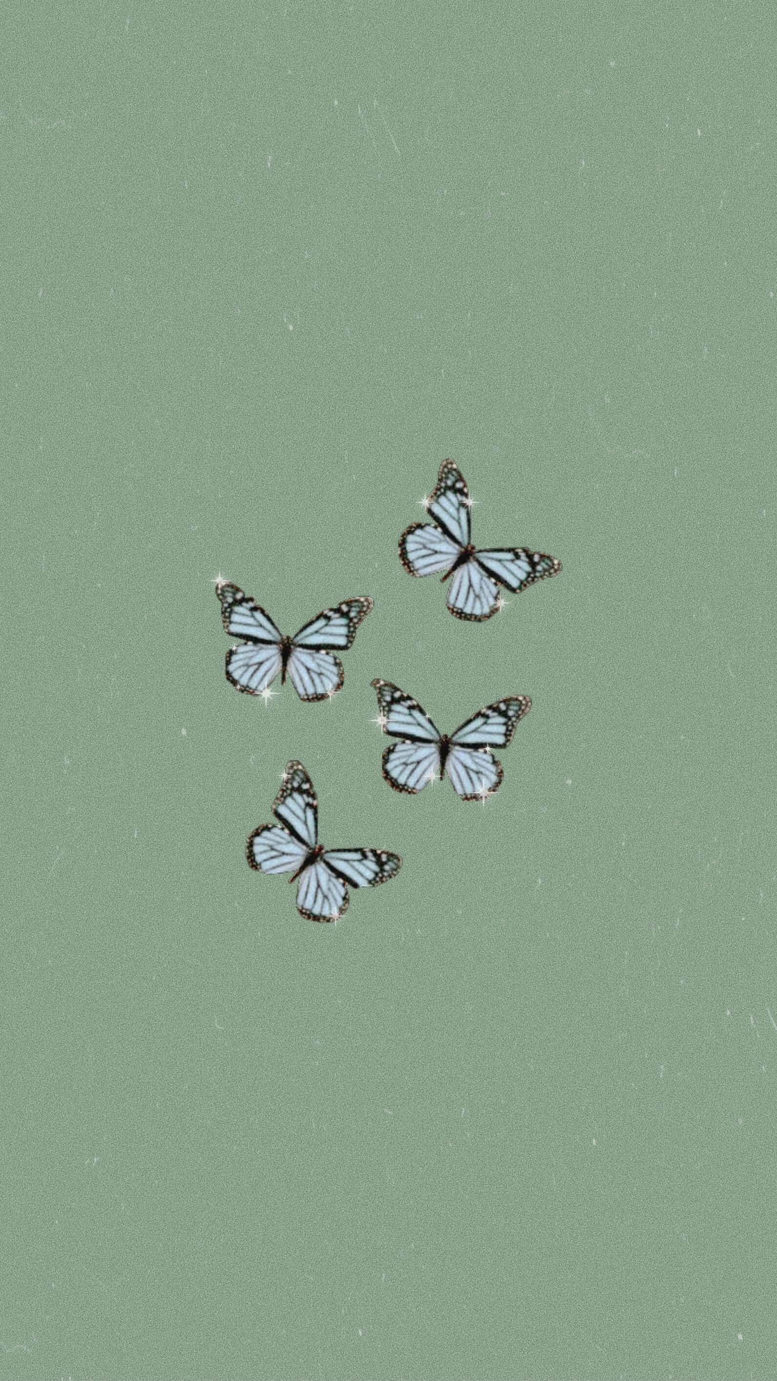Details 90+ sage green butterfly wallpaper latest