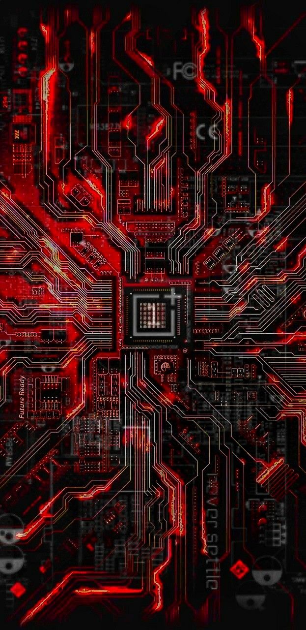 Red Circuit Wallpapers Wallpaper Cave