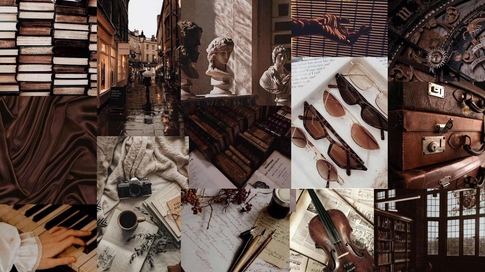 Aesthetic Brown Collage Wallpapers Wallpaper Cave