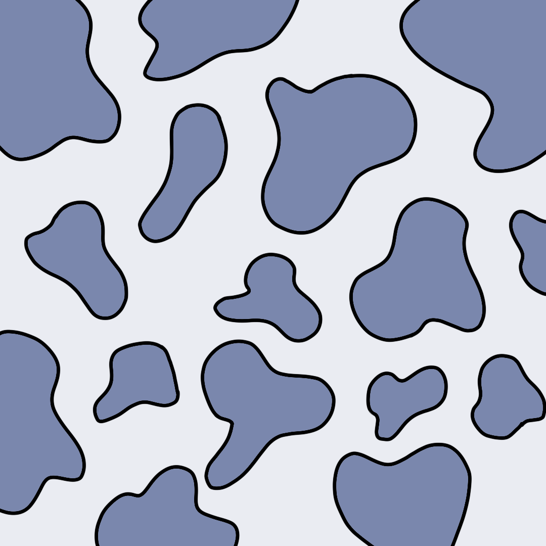 Blue Cow Print Background