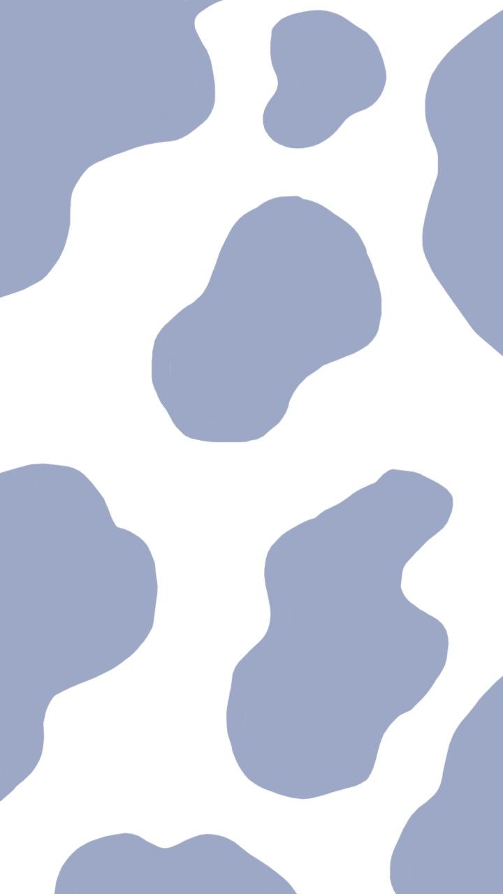 Blue Cow Print Background