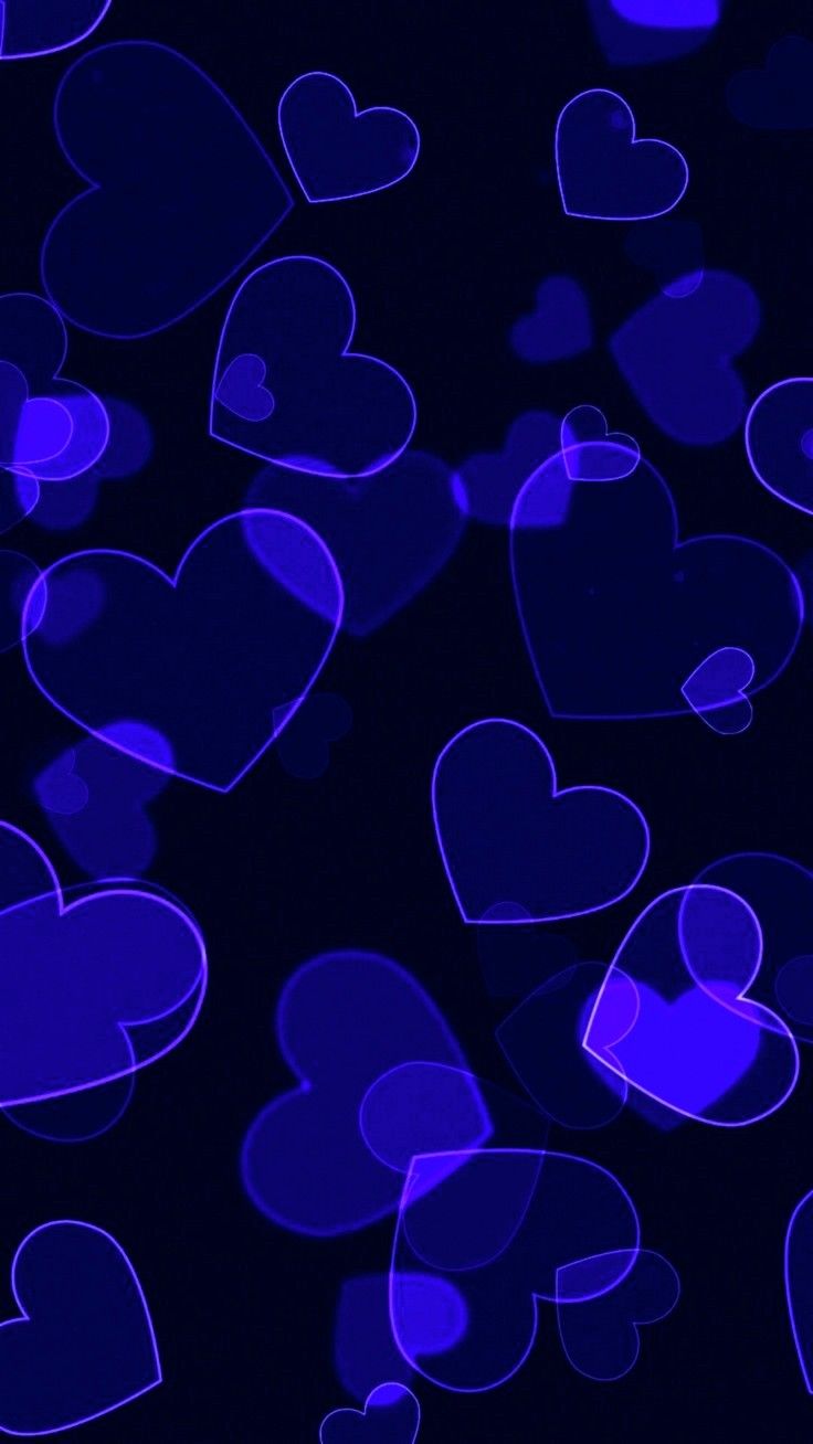 Dark Blue Hearts Wallpapers Wallpaper Cave