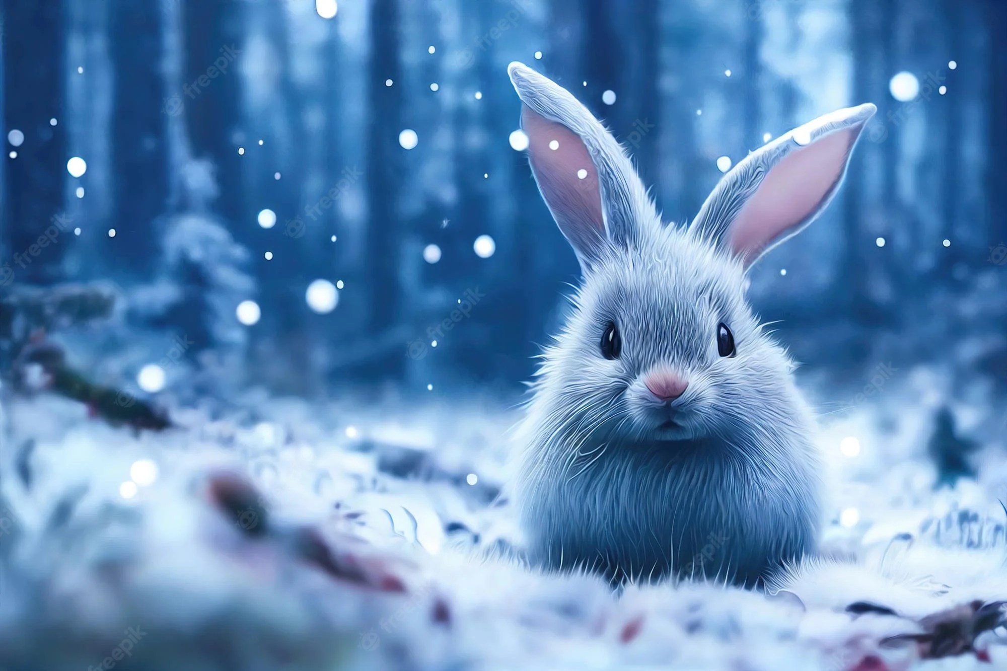 Cute Winter Bunny Wallpapers Wallpaper Cave