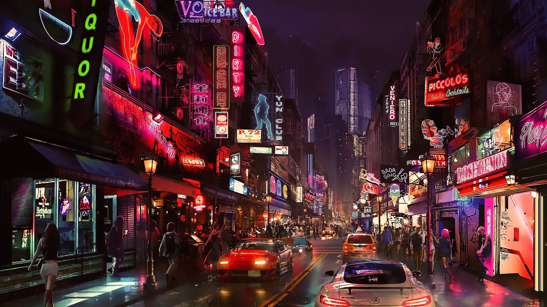 Aesthetic Neon City Wallpapers Wallpaper Cave