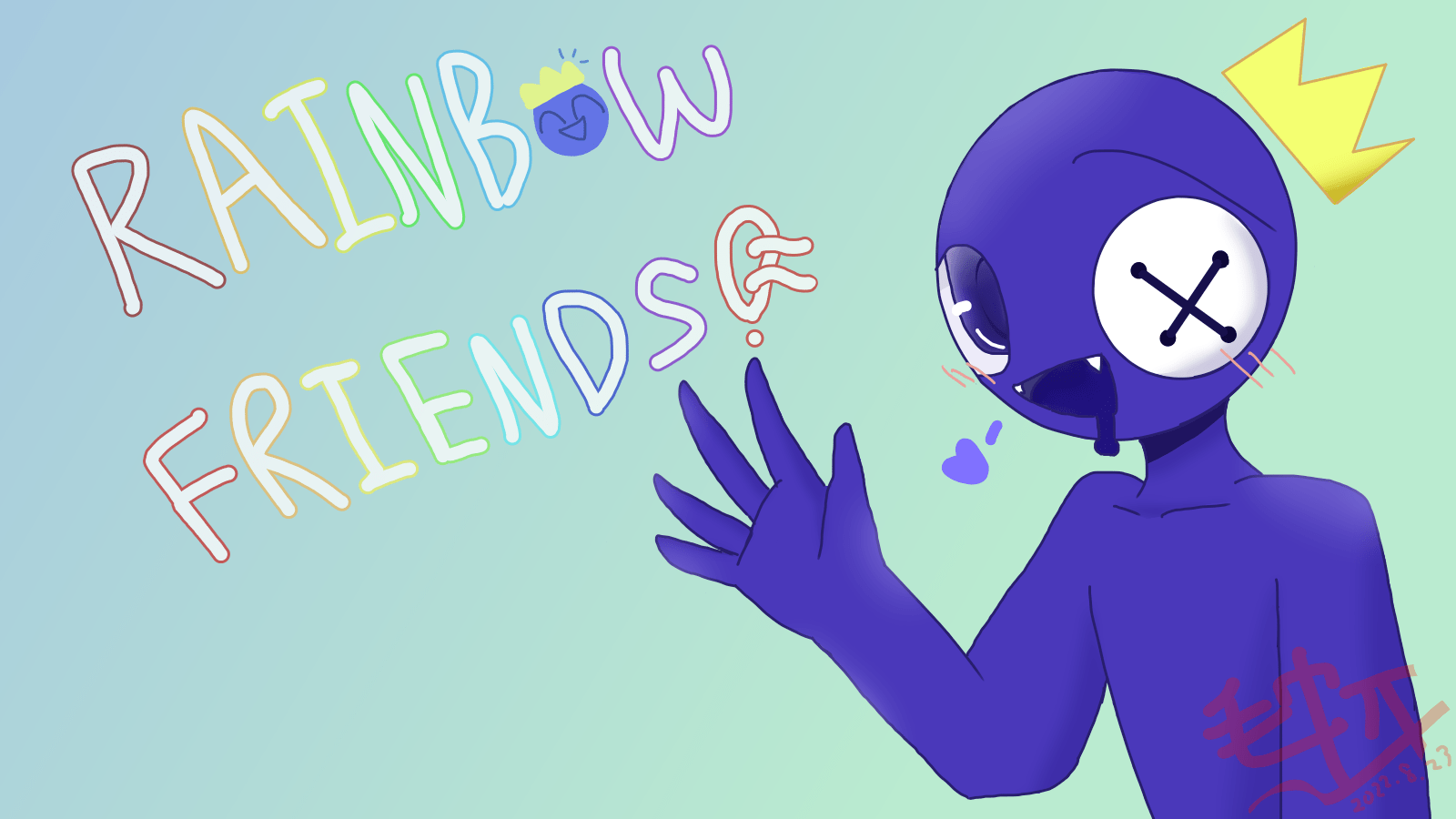 Blue Rainbow Friends Wallpapers Wallpaper Cave