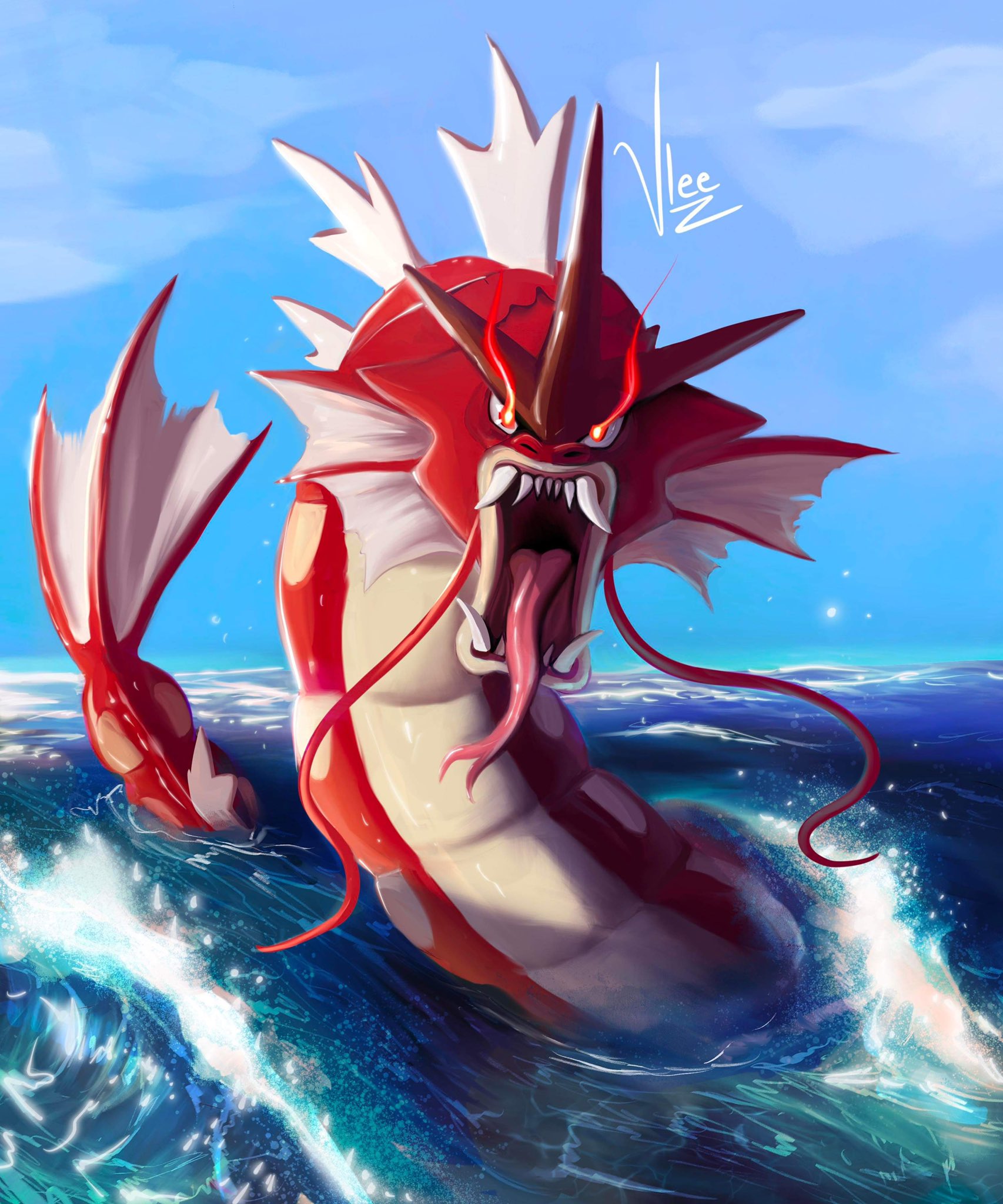 Red Gyarados Wallpapers Wallpaper Cave