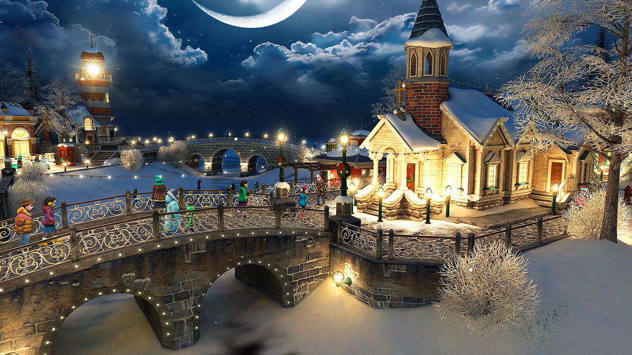 Snow Village Christmas Wallpapers Wallpaper Cave