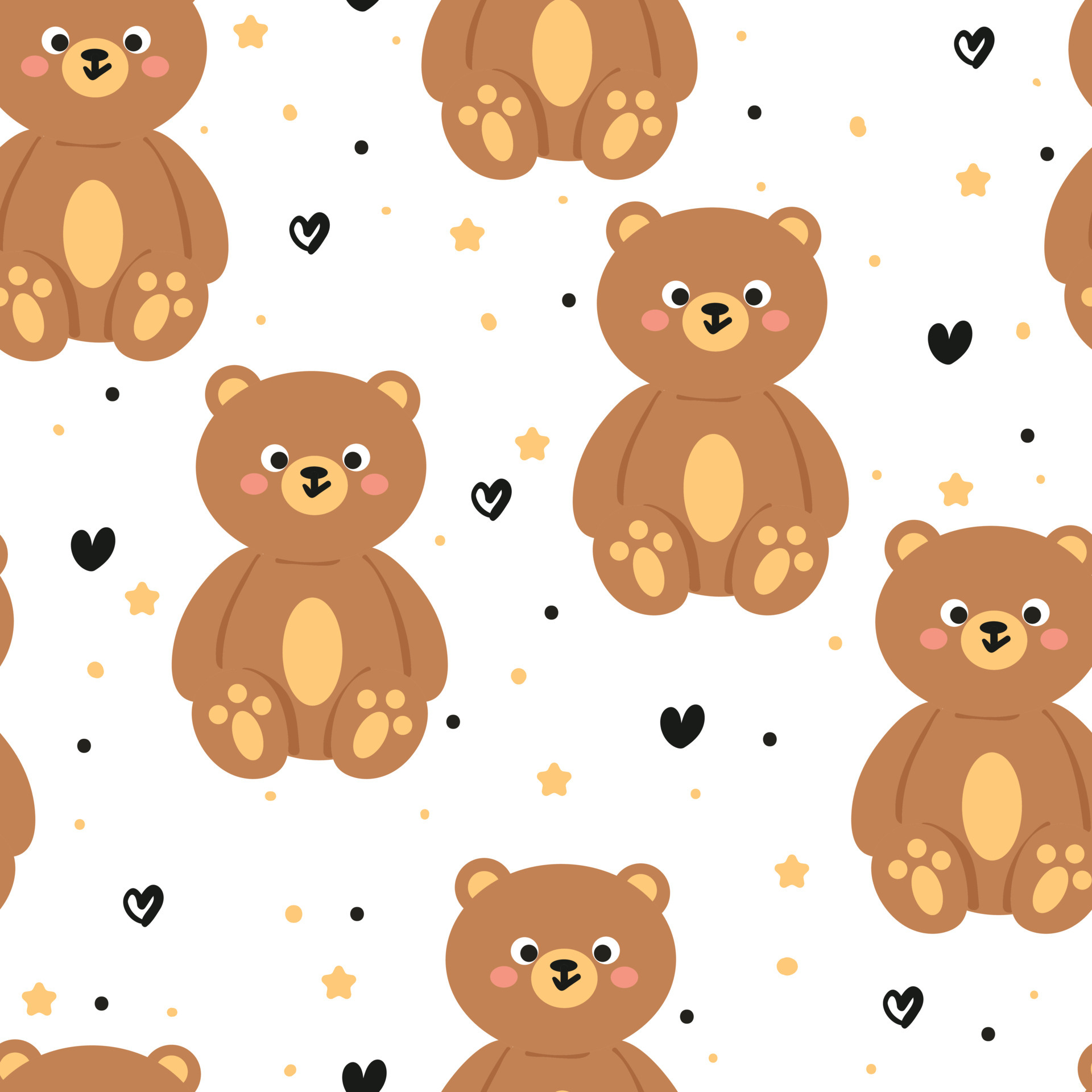 Cute Cartoon Bear Wallpapers Wallpaper Cave