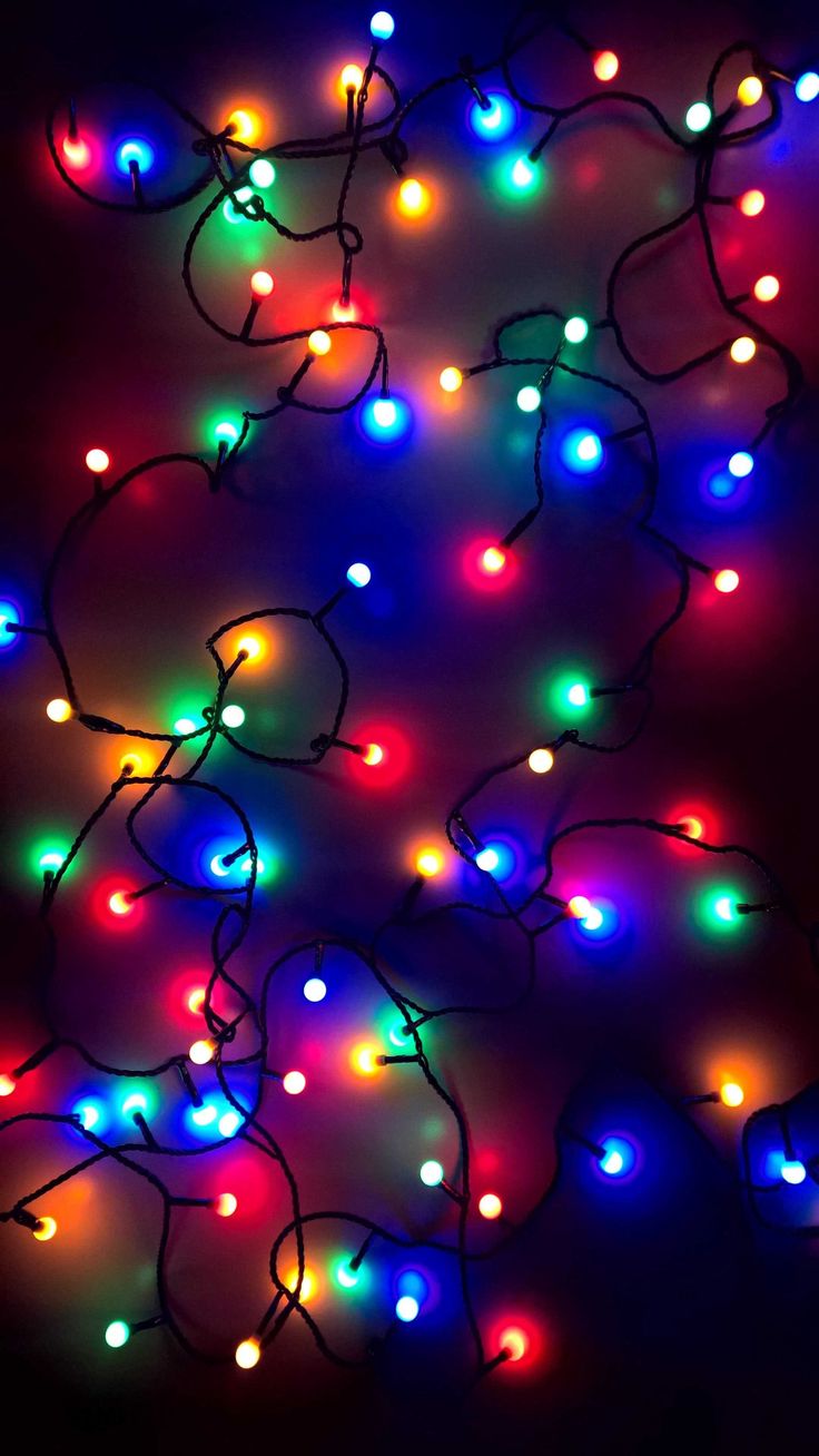 Colorful Christmas Lights Background