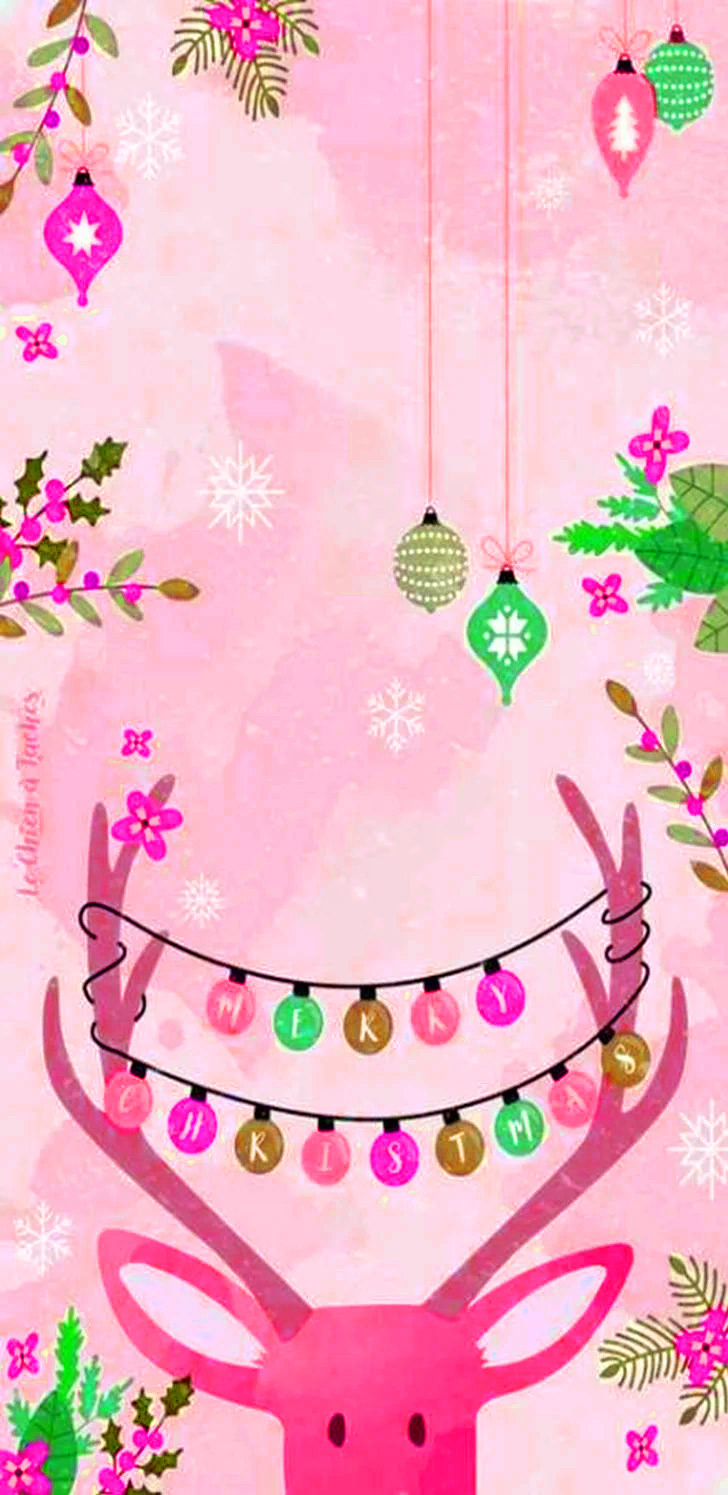 Pink Preppy Christmas Wallpapers Wallpaper Cave