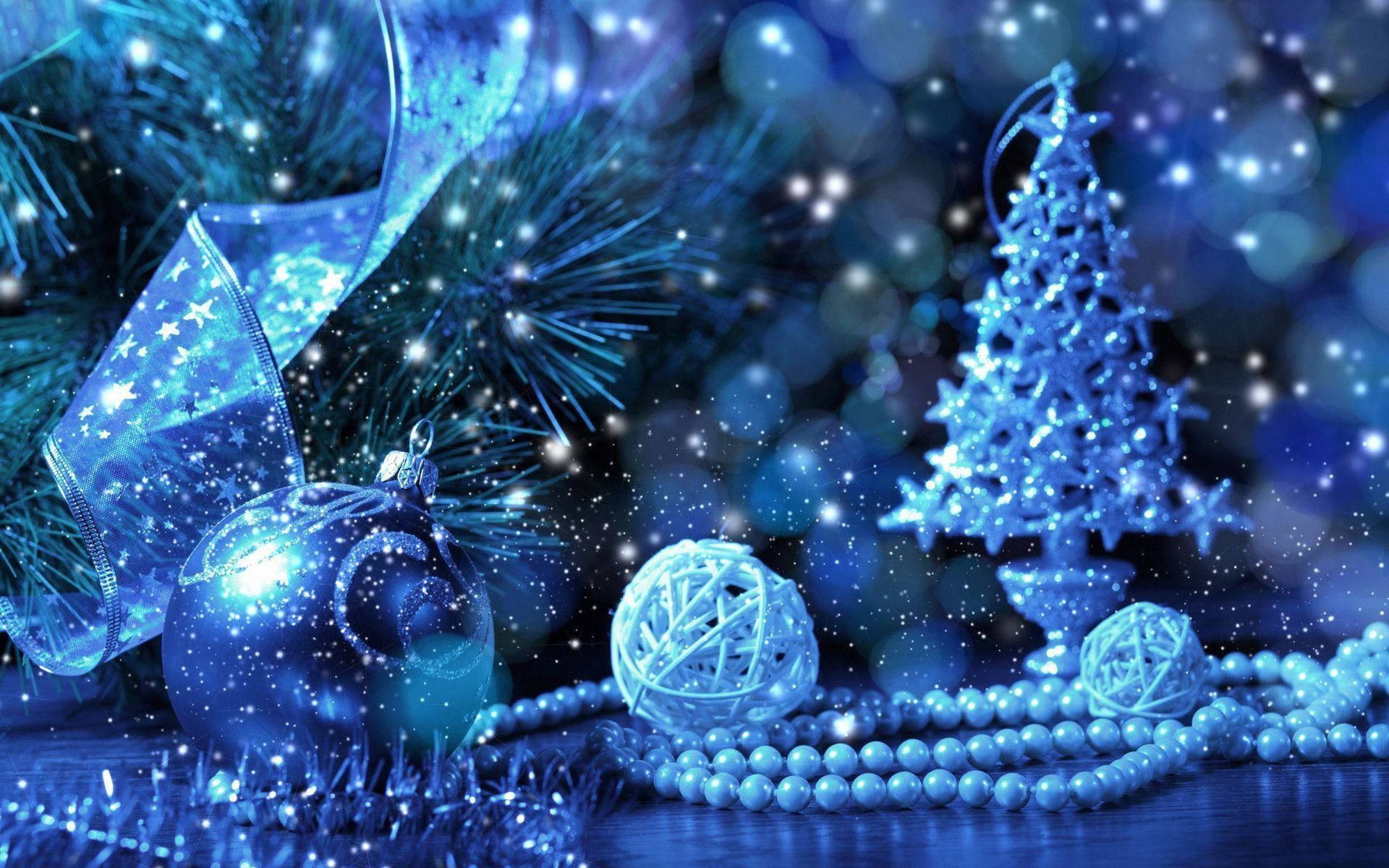 Blue Christmas Computer Wallpapers Wallpaper Cave