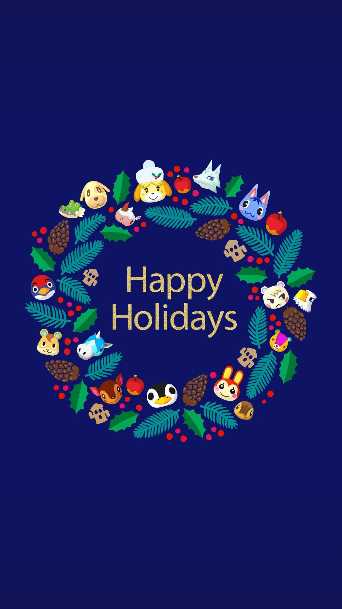Animal Crossing Christmas Wallpaper