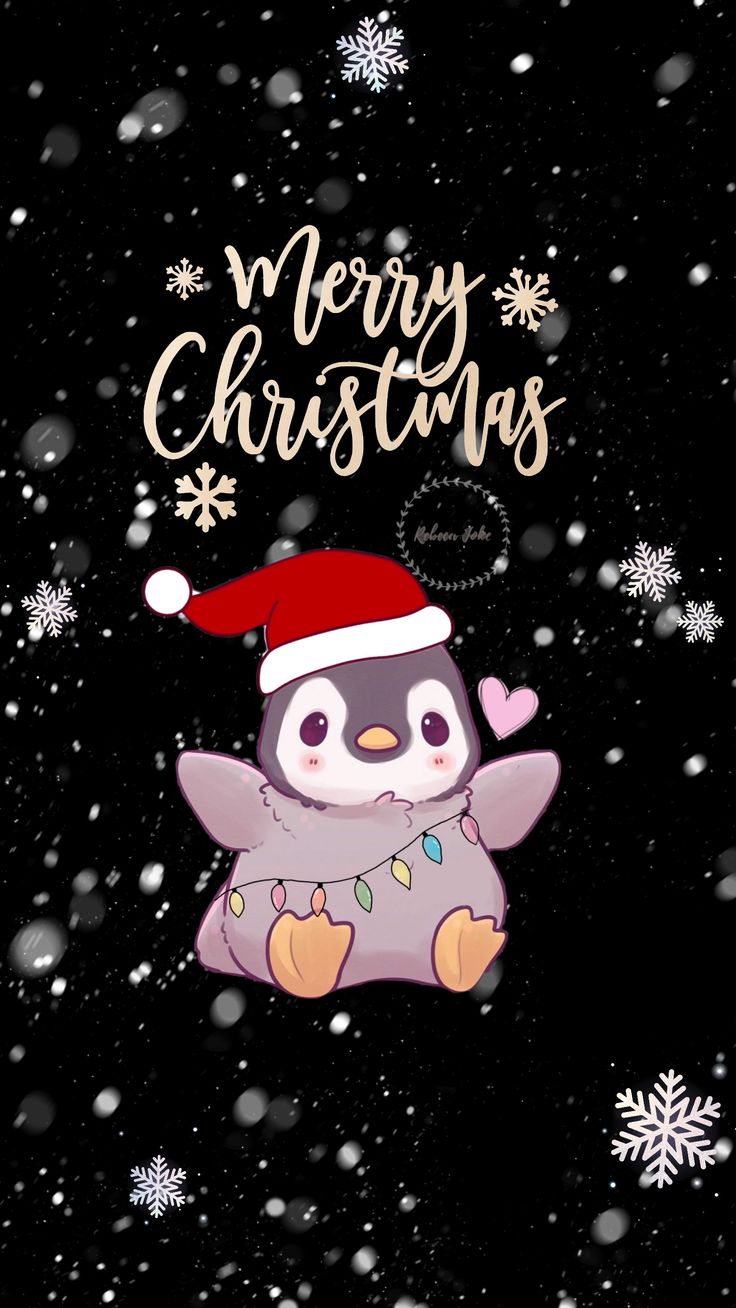 Christmas Penguin Wallpaper