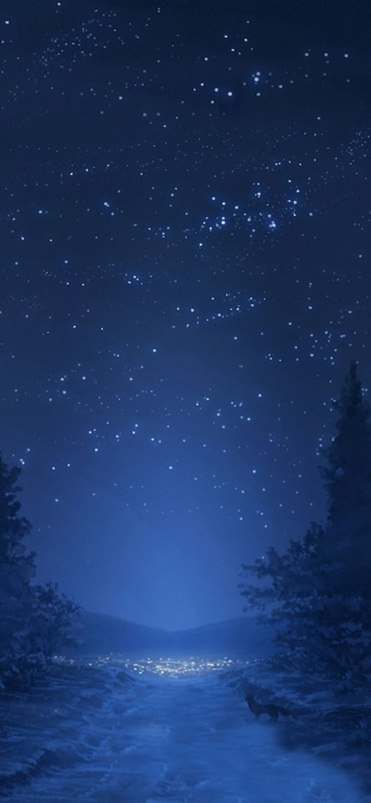 Winter Night Sky iPhone Wallpapers Wallpaper Cave