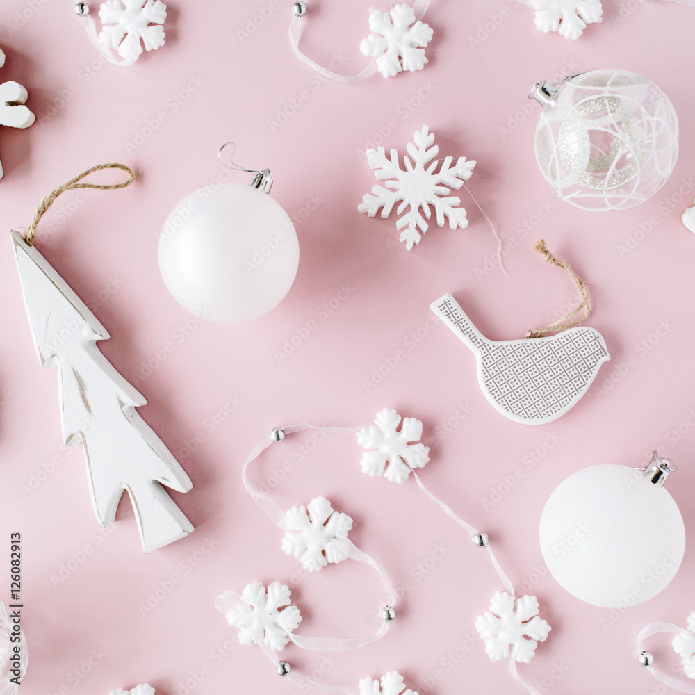 White And Pink Christmas Wallpapers Wallpaper Cave