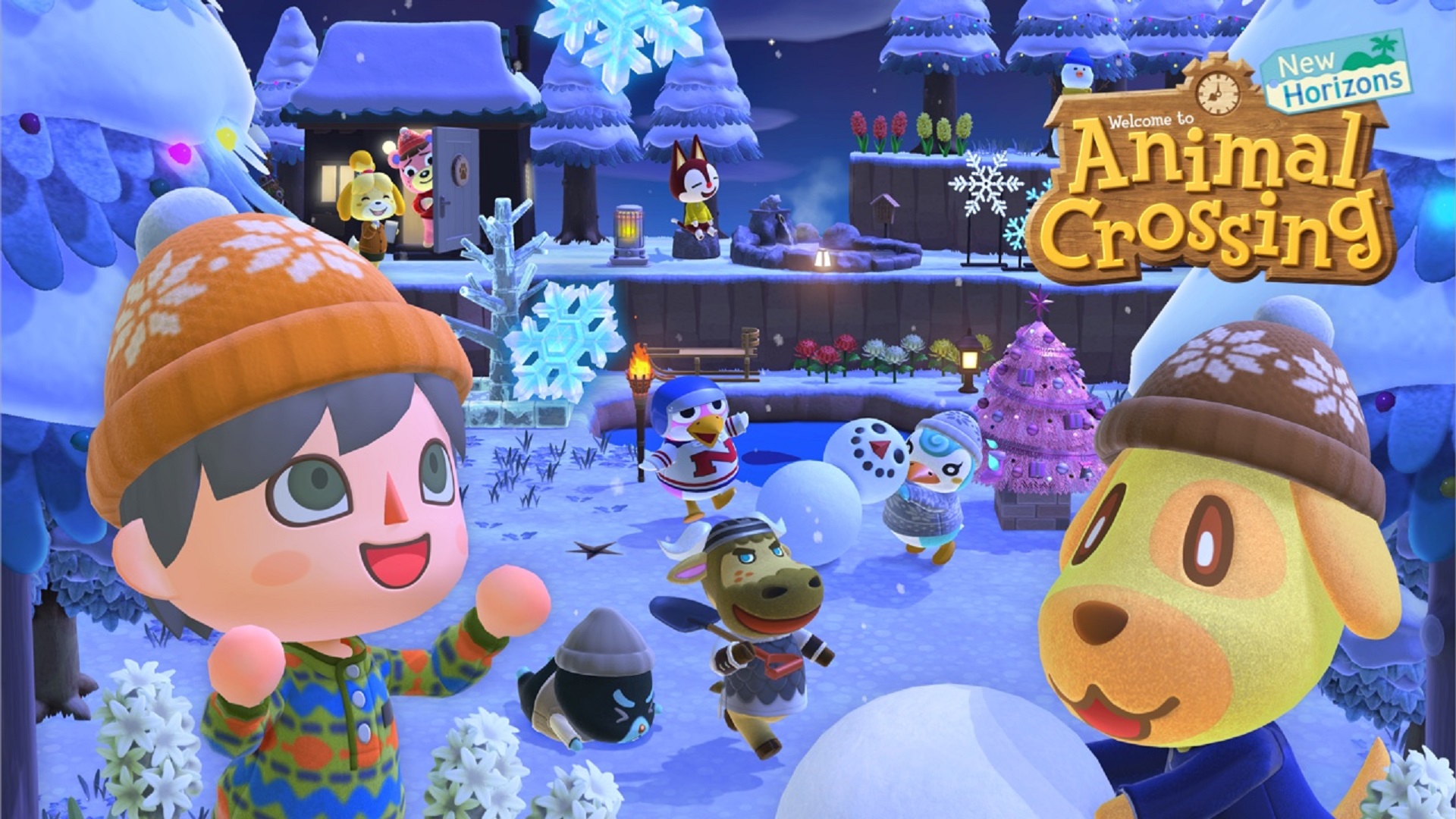 Animal Crossing Christmas Desktop Wallpapers Wallpaper Cave