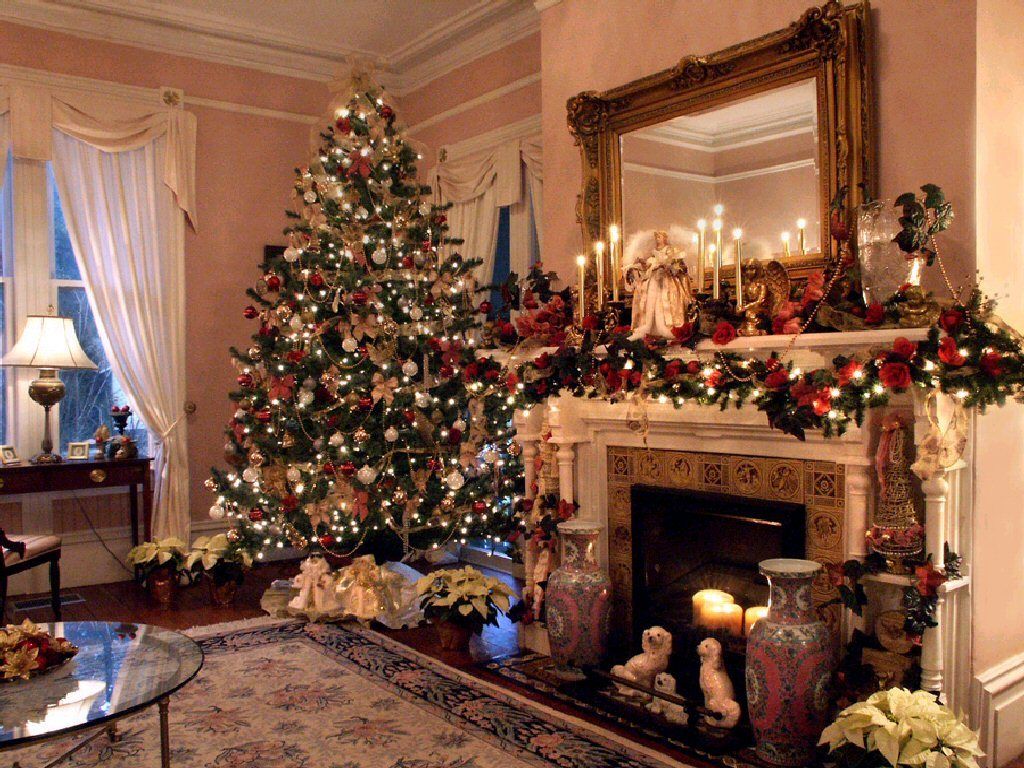 Christmas Living Room Wallpapers Wallpaper Cave