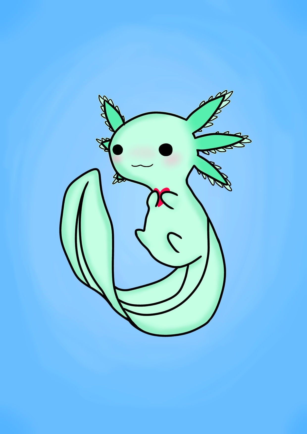 Green Axolotl Wallpapers Wallpaper Cave