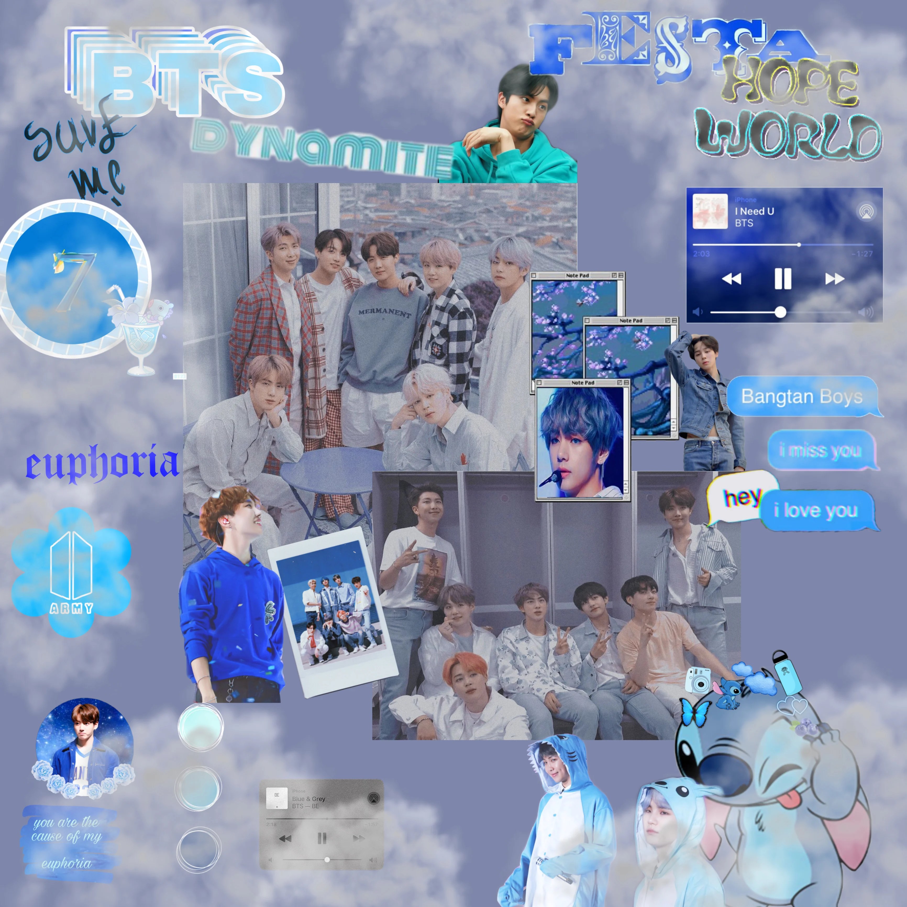 BTS Blue And Grey Wallpapers Wallpaper Cave