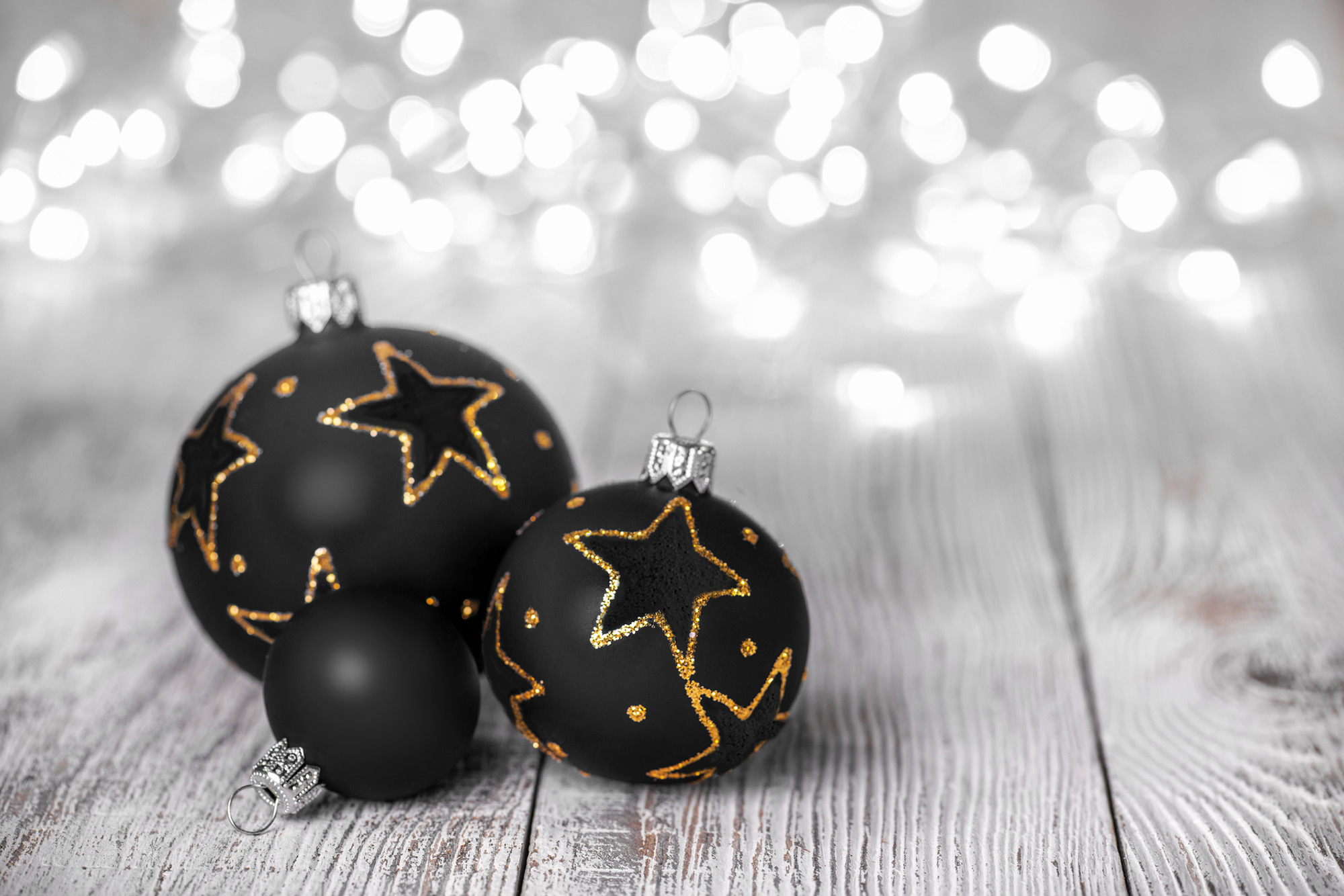 Black Christmas Ornaments Wallpapers Wallpaper Cave
