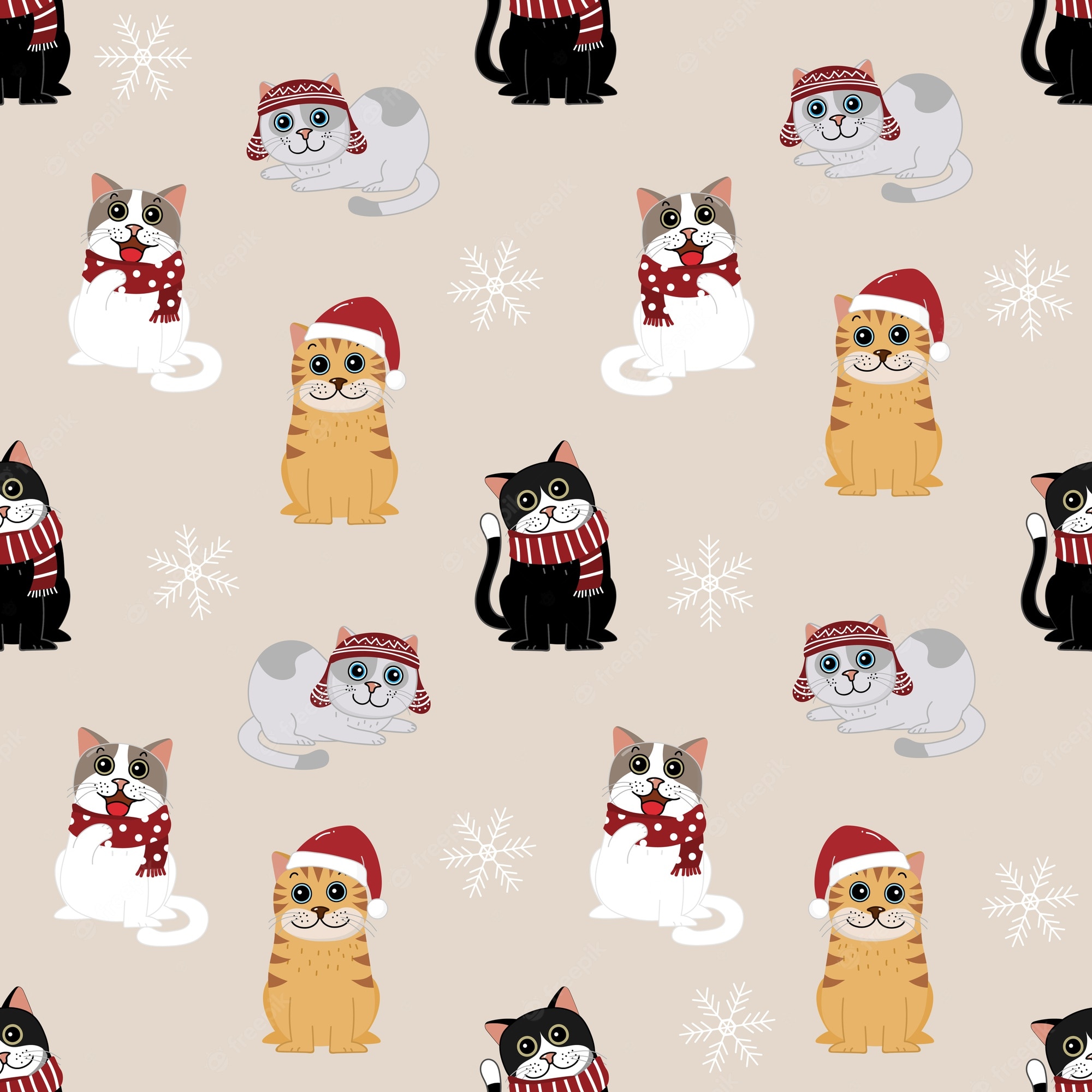 Cat Cartoon Christmas Wallpapers Wallpaper Cave